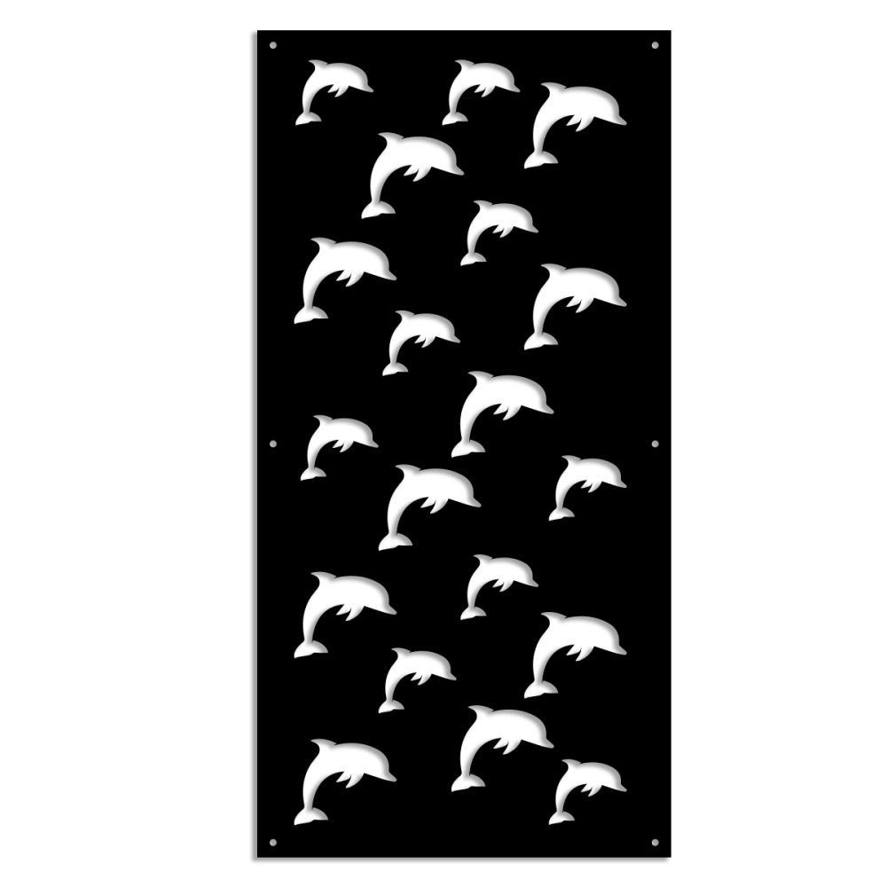 DOLPHIN - Panel perforowany PCV - Parasol przeciwsłoneczny o wymiarach 50x150 cm - kolor czarny
