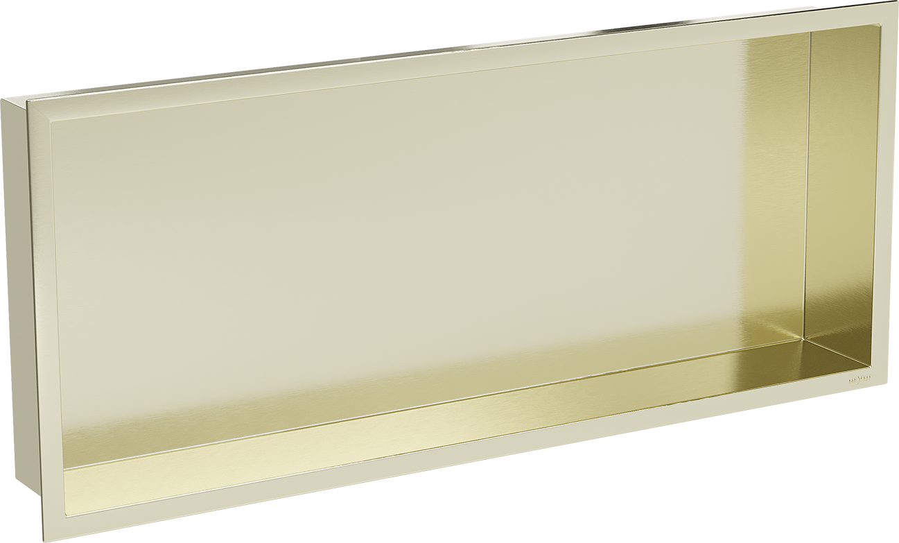 Mexen X-Wall-R półka wnękowa z kołnierzem 75 x 30 cm, złota szczotkowana - 1950753010