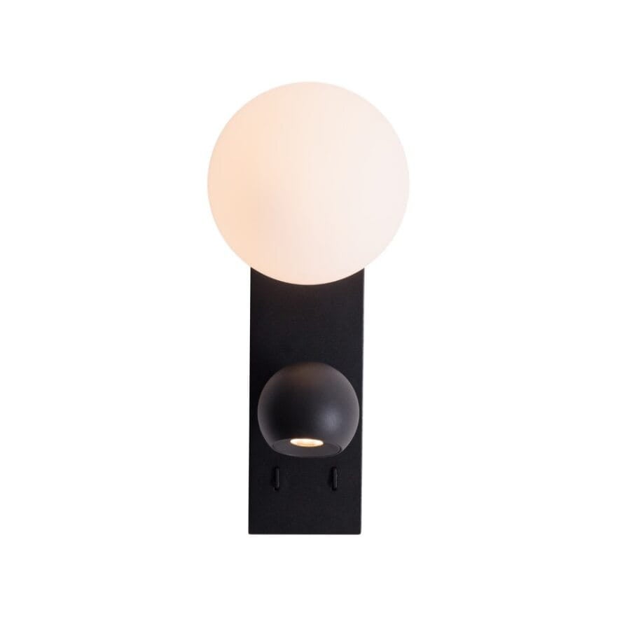 Kinkiet ATOM LED 10W Ciepła biel 767lm czarny wym: 28x16x16 cm IP20 Maxlight