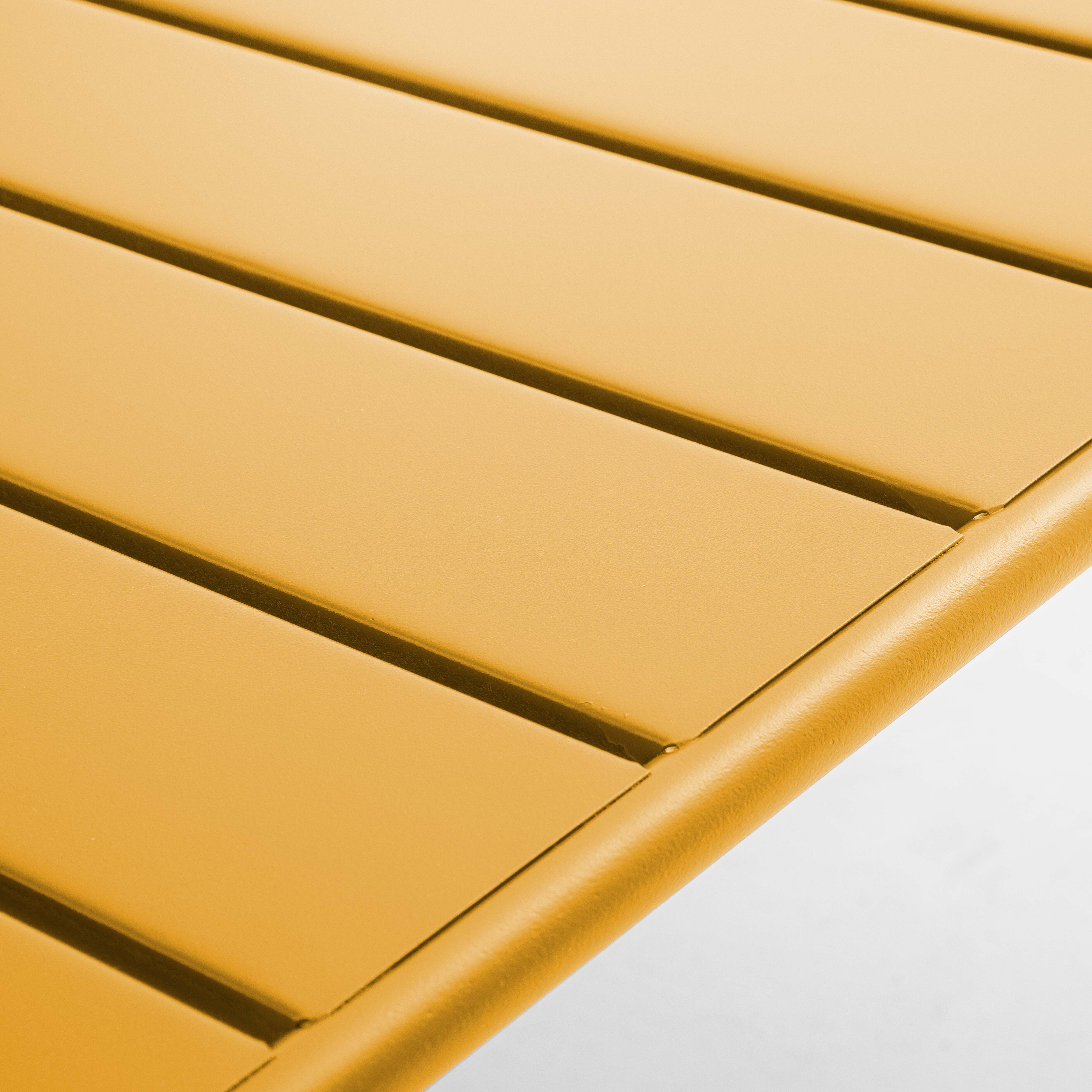 Table basse de jardin acier jaune 90 x 50 cm , Palavas - Oviala - 4