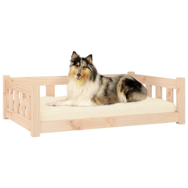Cama para perros madera maciza de pino 95,5x65,5x28 cm vidaXL - 3