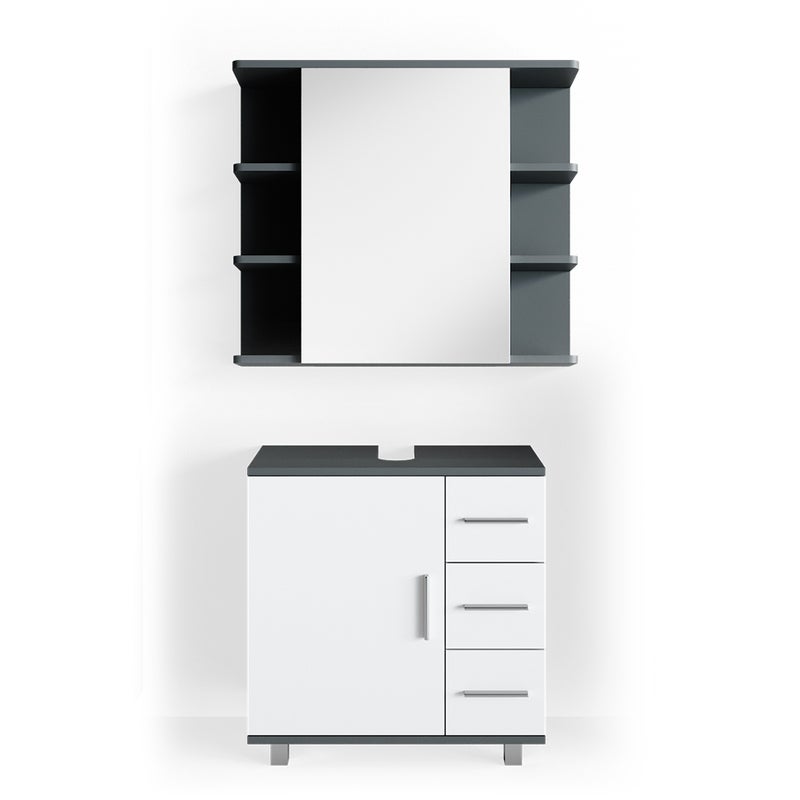 Vicco Zestaw mebli łazienkowych Ilias, Antracyt, 2 części