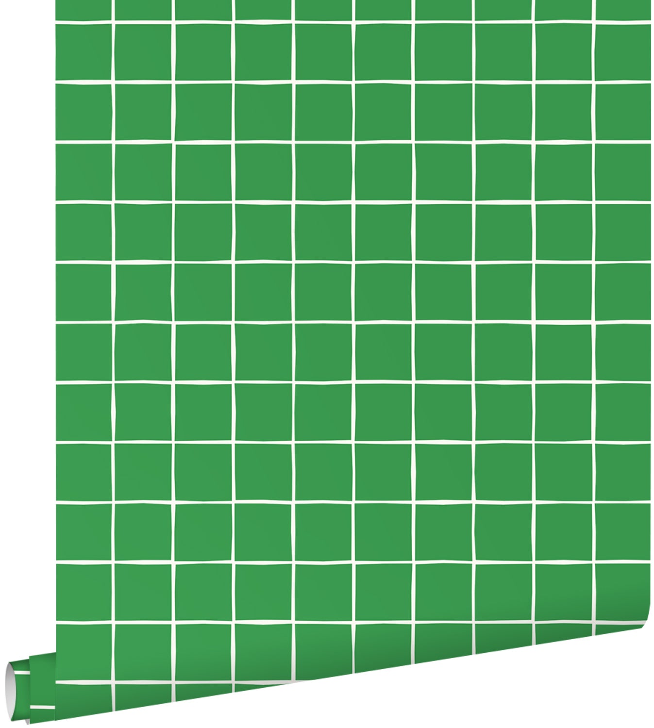 Tapeta motyw kratki zielonym - 50 x 900 cm - ESTAHOME