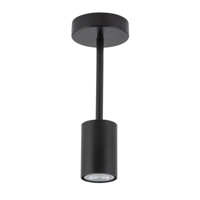 Reflektor sufitowy spot natynkowy Luis okrągły czarny 1xGU10x25W wym: 27 x 10 x 10 cm metal SIGMA