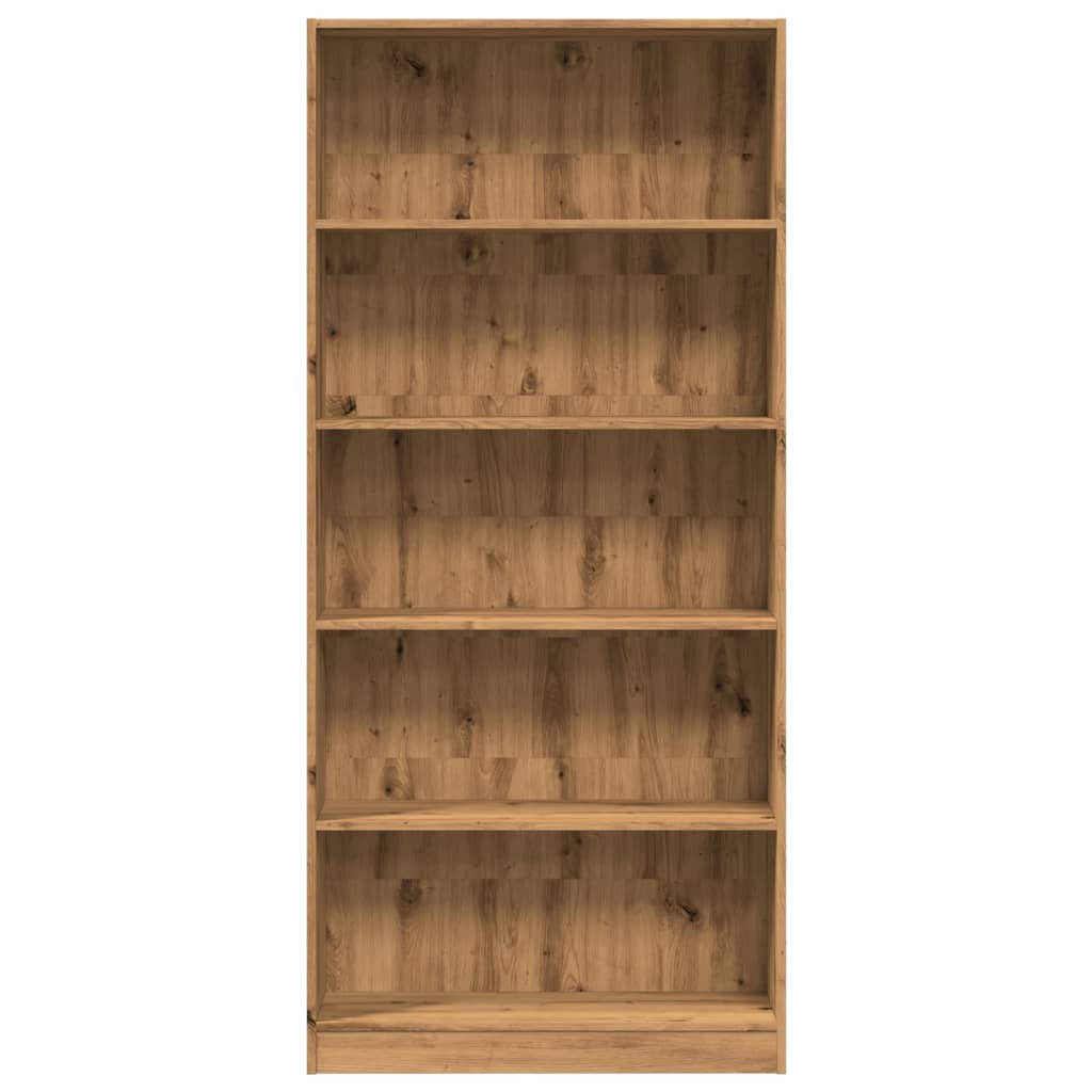 Bibliothèque pour Séjour en Bois Marron H. 24 x l. 80 x P. 24 cm - 4
