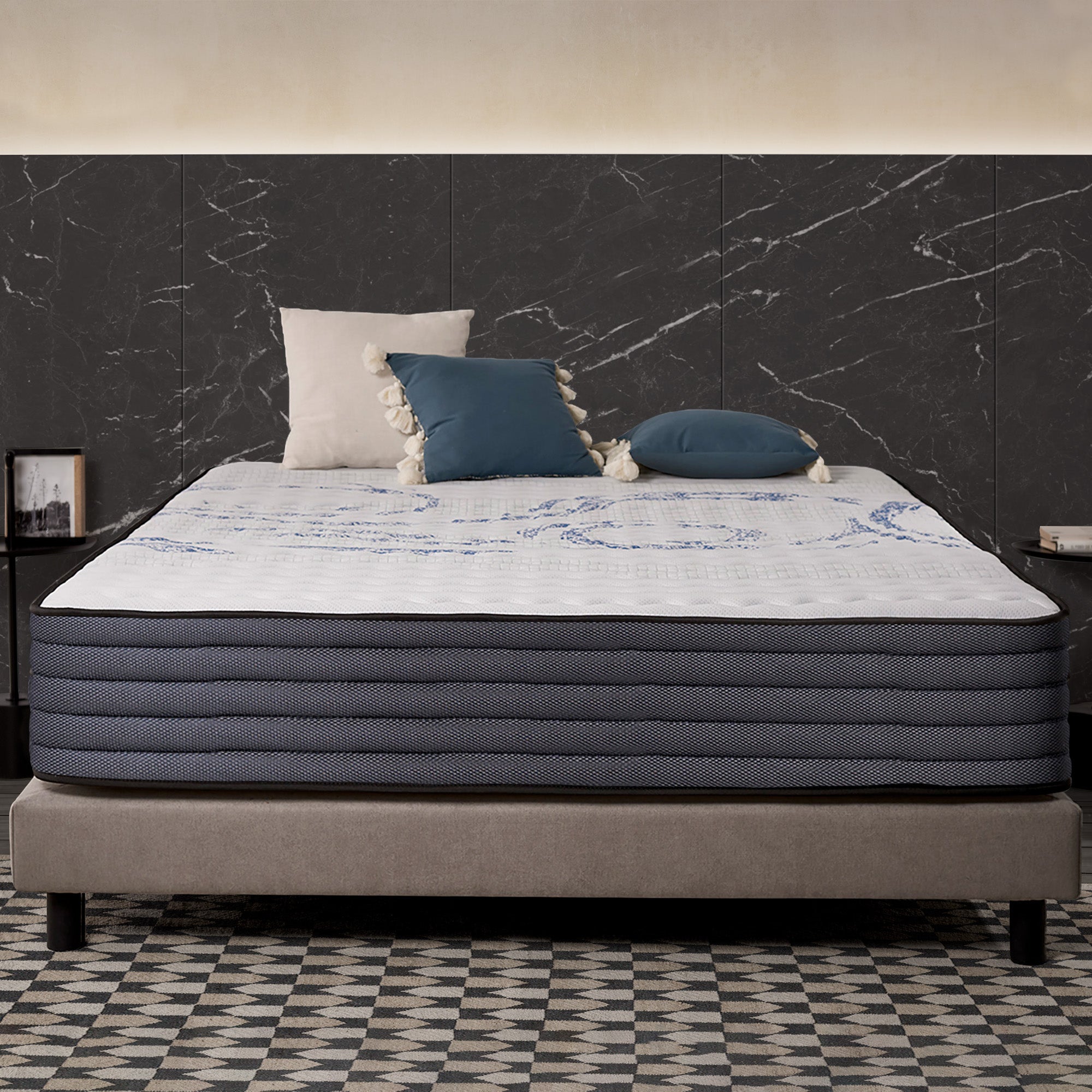 Matelas Perfectsleep 160x200 cm - Hybride - Ressorts Ensachés + Mousse à mémoire HR + Blue Latex - 7 Zones - Reversible - Hypoallergénique - 2