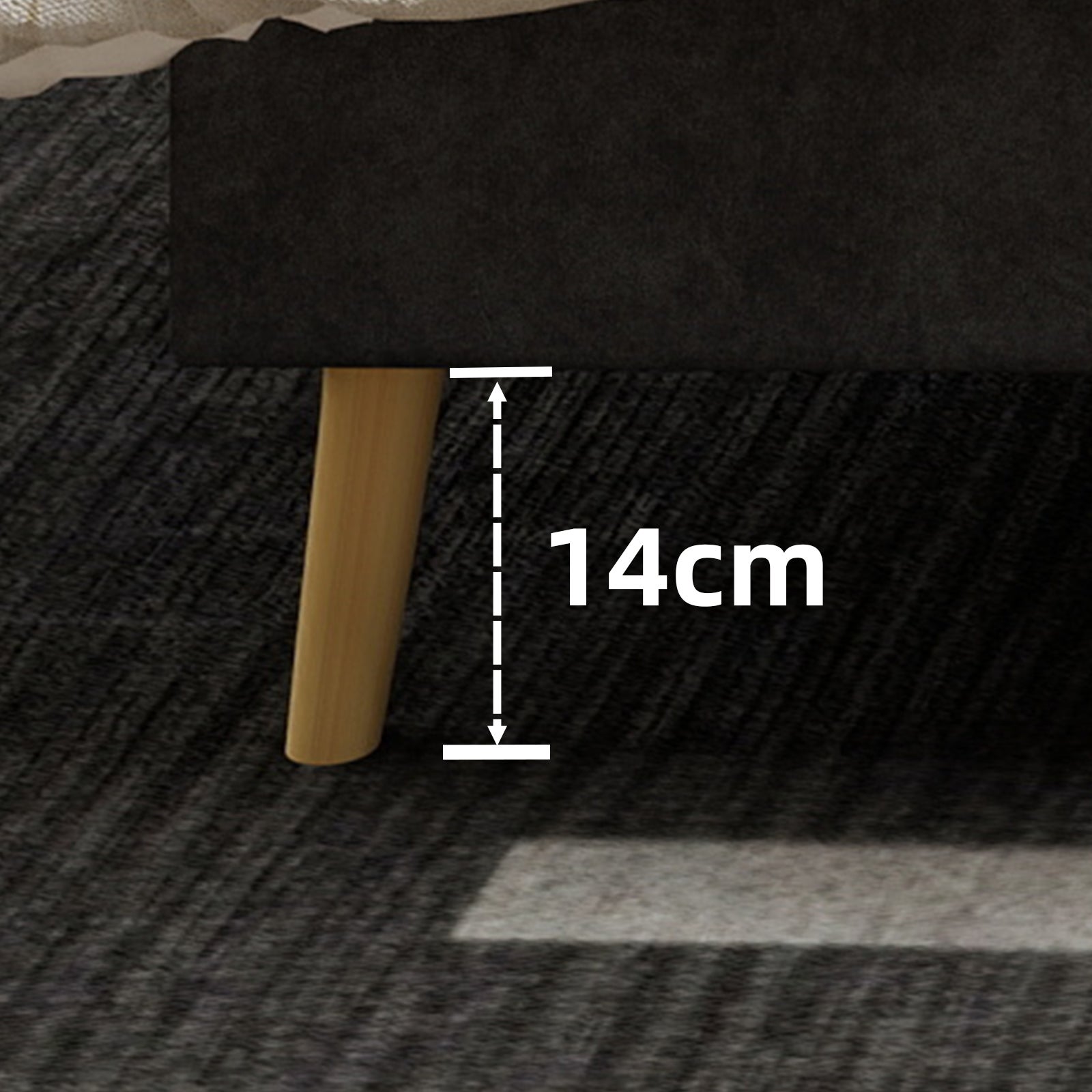 Letto matrimoniale 160x200 cm, testiera, meccanismo a gas, velluto grigio, senza materasso - 5