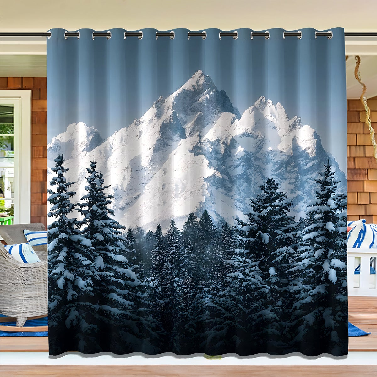 Tende da esterno impermeabili 52 x 84 antivento resistenti ai raggi UV per giardino, patio, gazebo, cabana (set da 2), grigio | Leroy Merlin