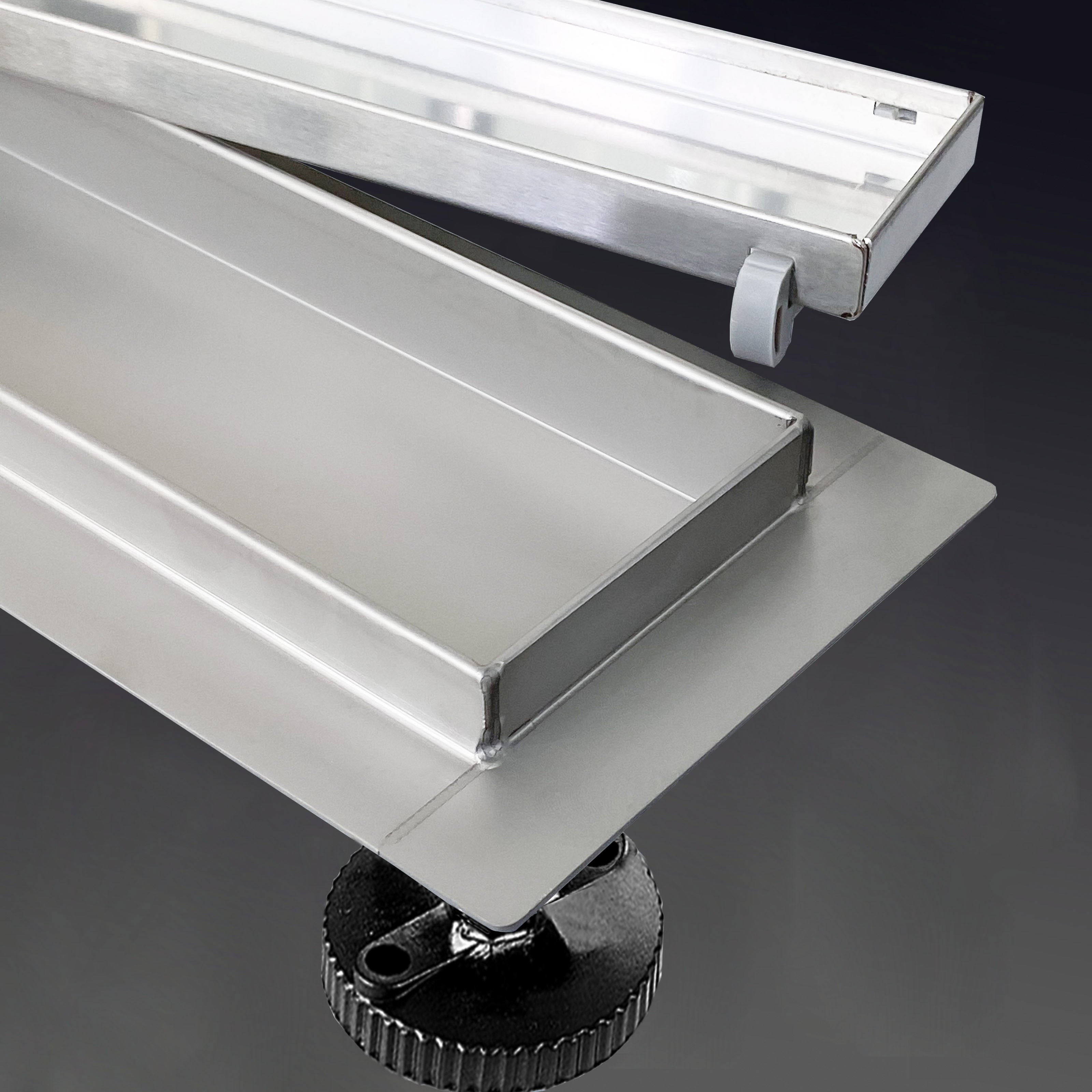 OCEAN caniveau de douche en acier inoxydable italien 2 en 1, réglable en hauteur avec désodorisant 130 cm - 3