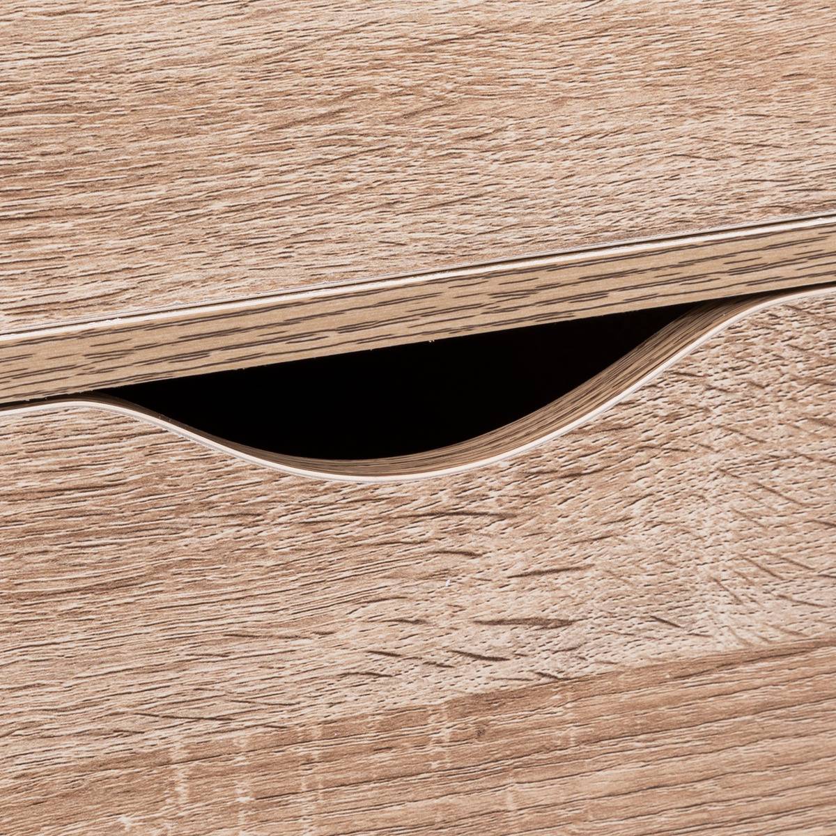 5five - piedistallo a 6 cassetti con effetto legno naturale - 5