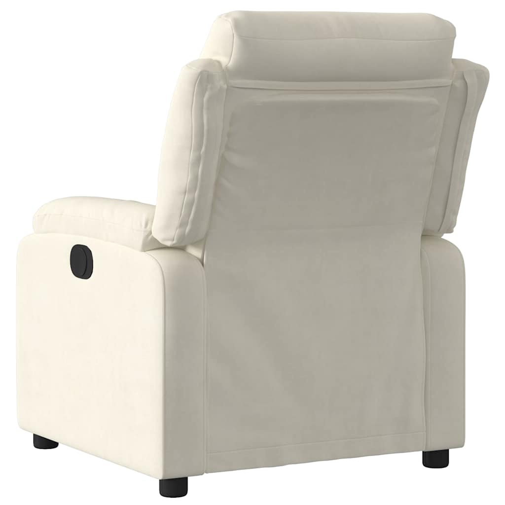Fauteuil inclinable Crème Velours - 3