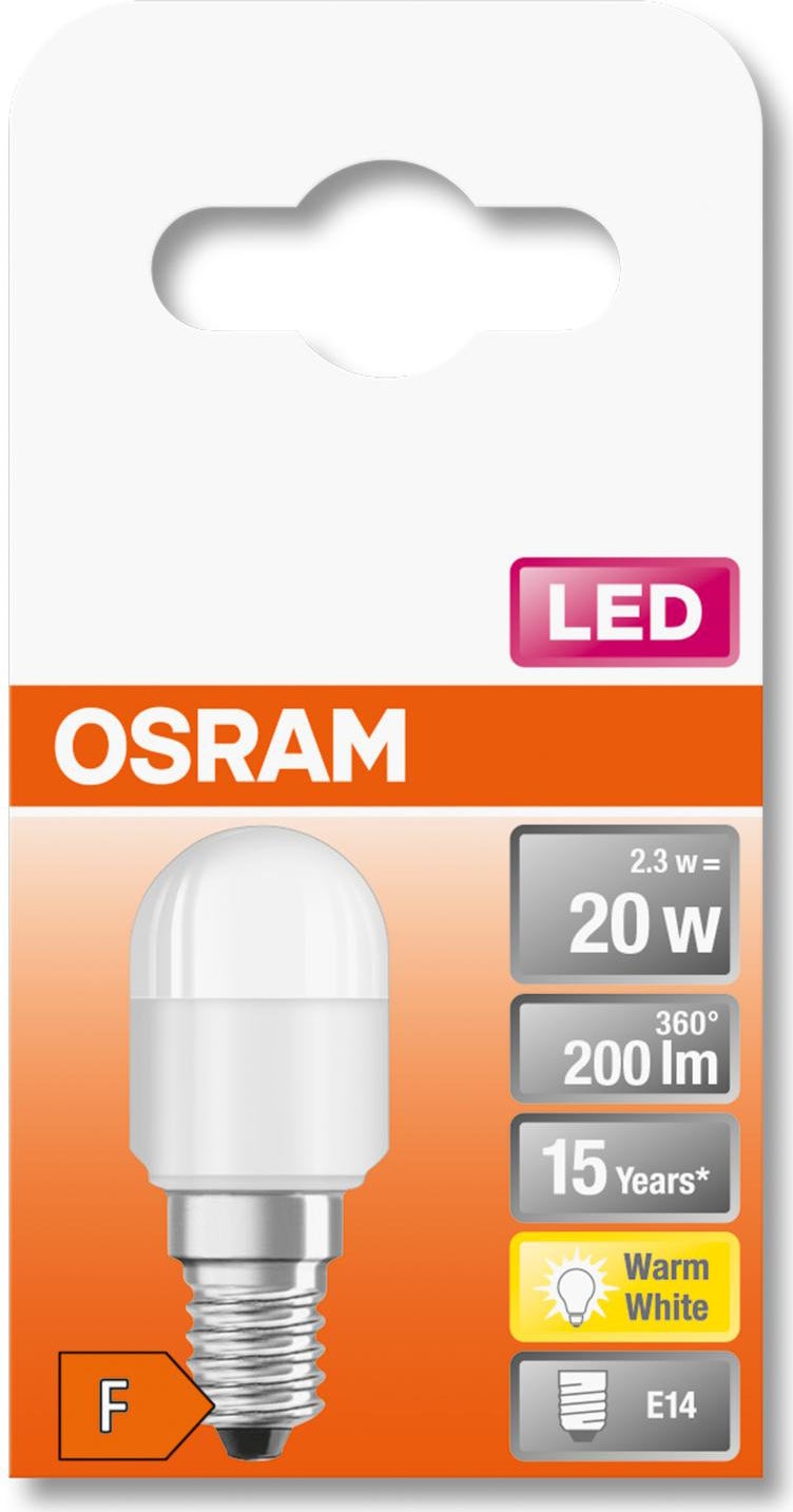 OSRAM LED SPECIAL T26 / Ampoule LED E14, 2,30 W, 20-W-remplacement, givré, Angle de rayonnement: 160 °, Warm White, 2700 K - 4
