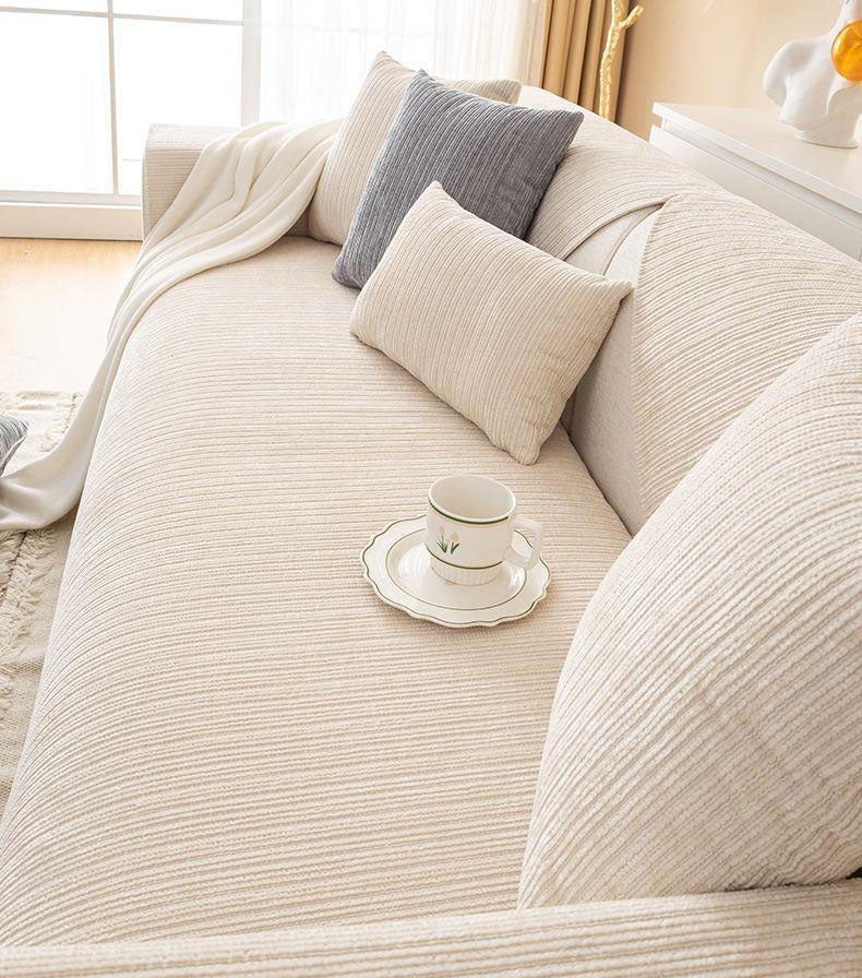 Cuscino antiscivolo per divano, cuscino di protezione per divano, antisporco, protezione antigraffio per gatti, beige, 70 x 150 cm - 7