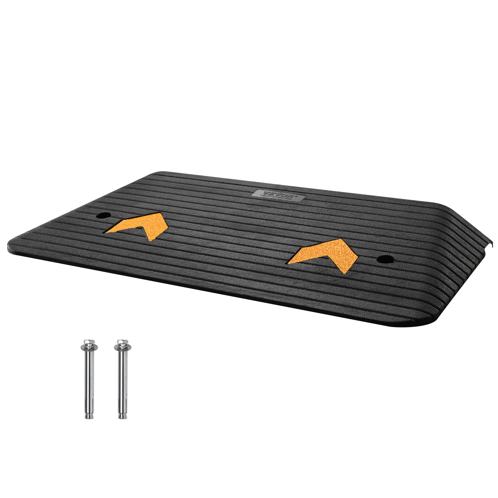 Rampa progowa drzwi z pełnej gumy rampa progowa 15 ton krawężnik rampa z kanałem 90.2x53.34x7.6 cm rampa dla wózków inwalidzkich rampa najazdowa VEVOR