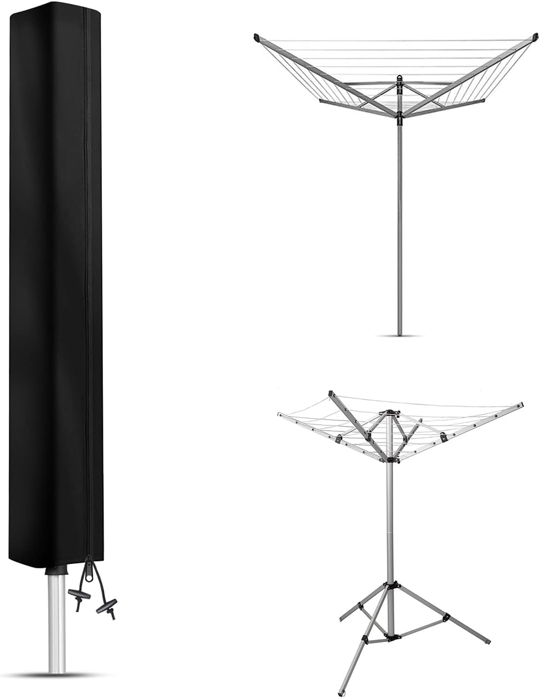 Wodoodporny Pokrowiec Suszarkę Ogrodową typu Parasol Pokrowiec Suszarkę Bielizny z Zamkiem Błyskawicznym Wiatroodporny Pokrowiec typu Parasol Oxfordu