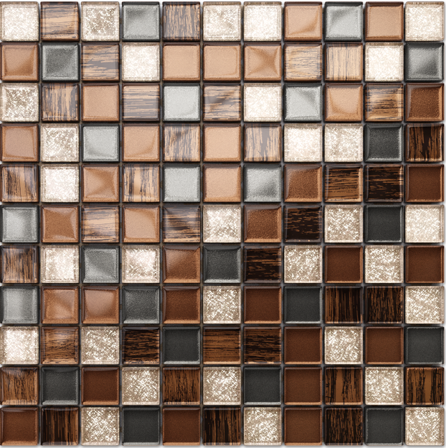 Mosaico per bagno cucina da interno in vetro 30 x 30cm – Old school