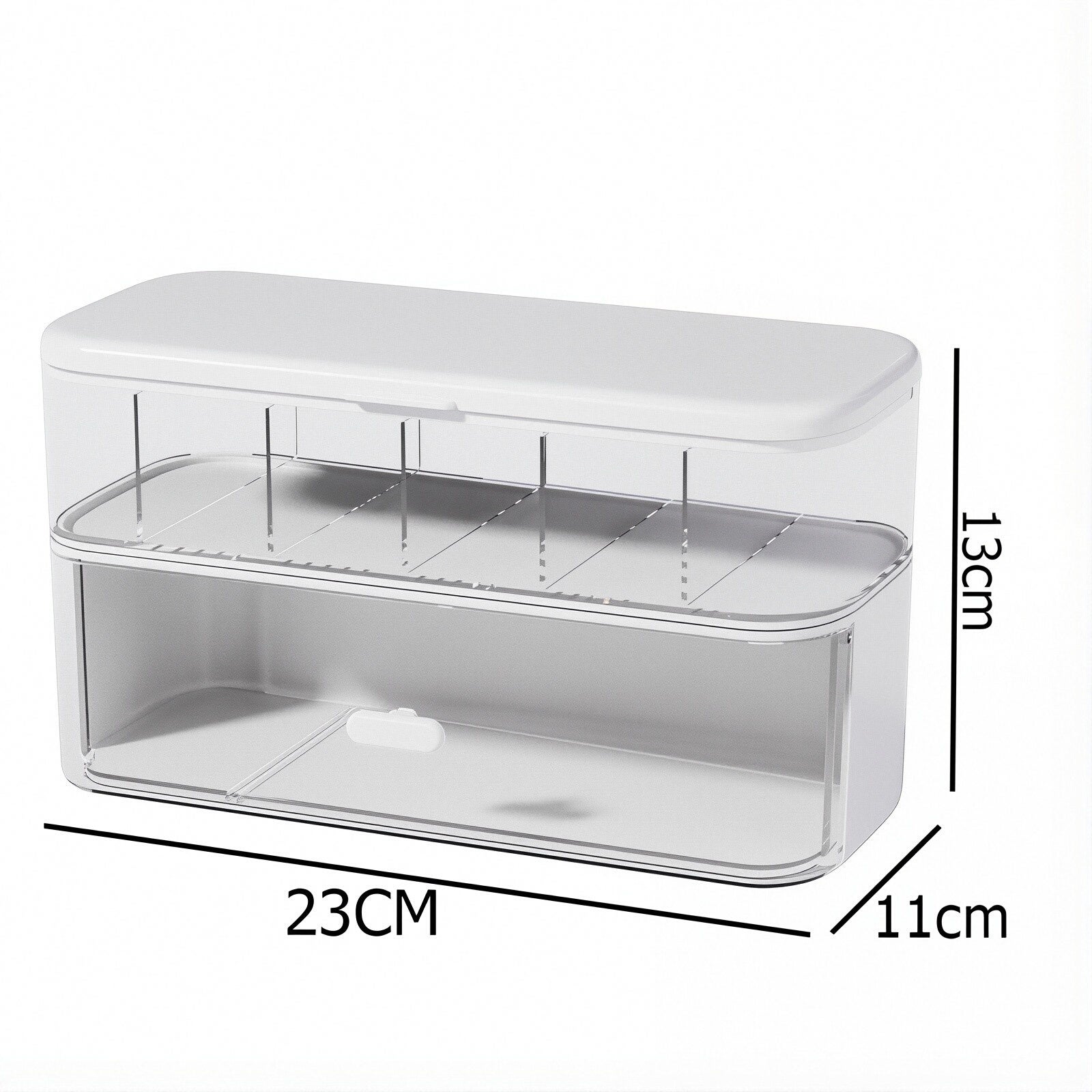 Scatola organizer per cavi da scrivania trasparente a doppio strato, una soluzione compatta per riporre cavi e caricabatterie, adatta uffici domestici - 7