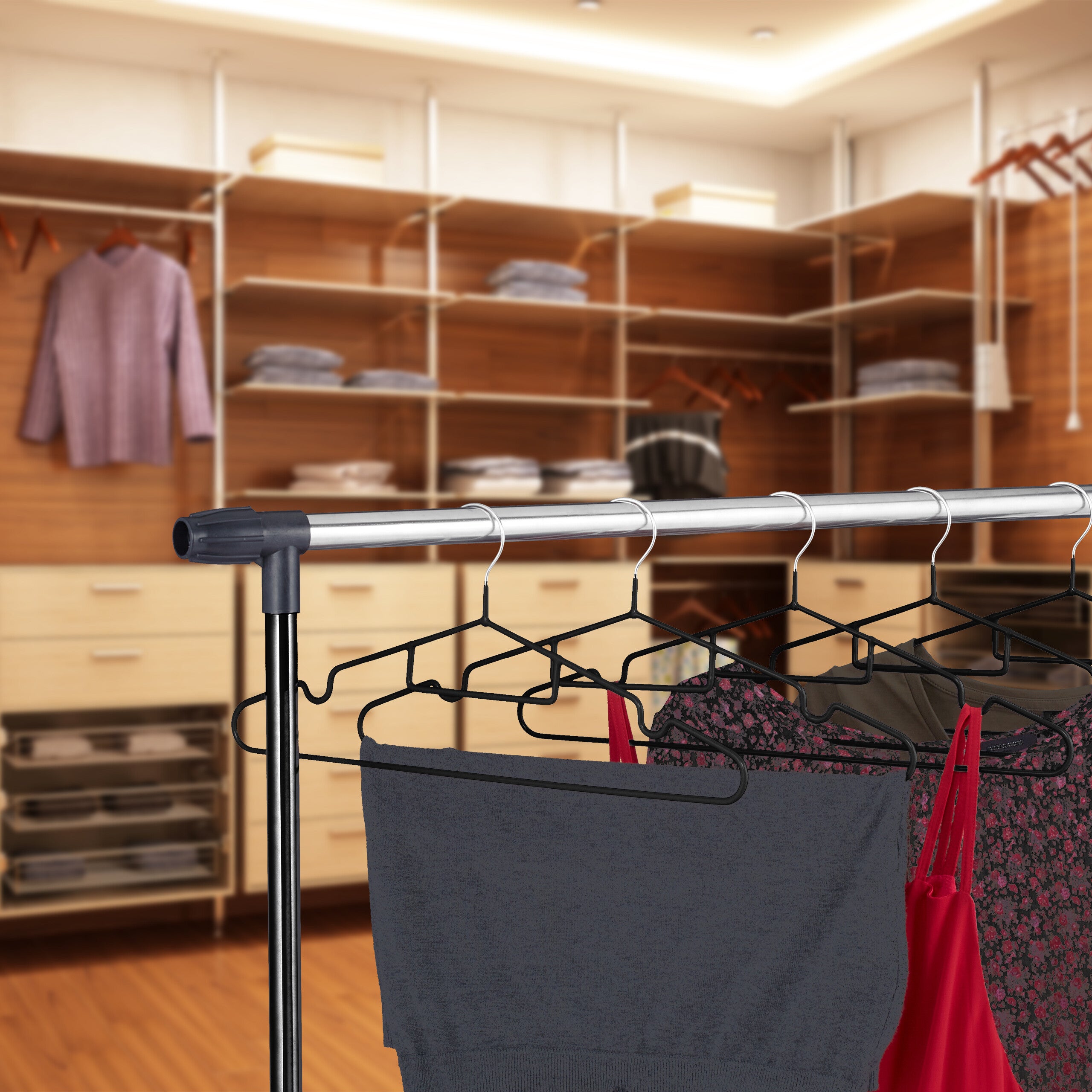 50 Grucce Aperte Per Pantaloni Con Rivestimento Antiscivolo – Metalliche – Salvaspazio - 4
