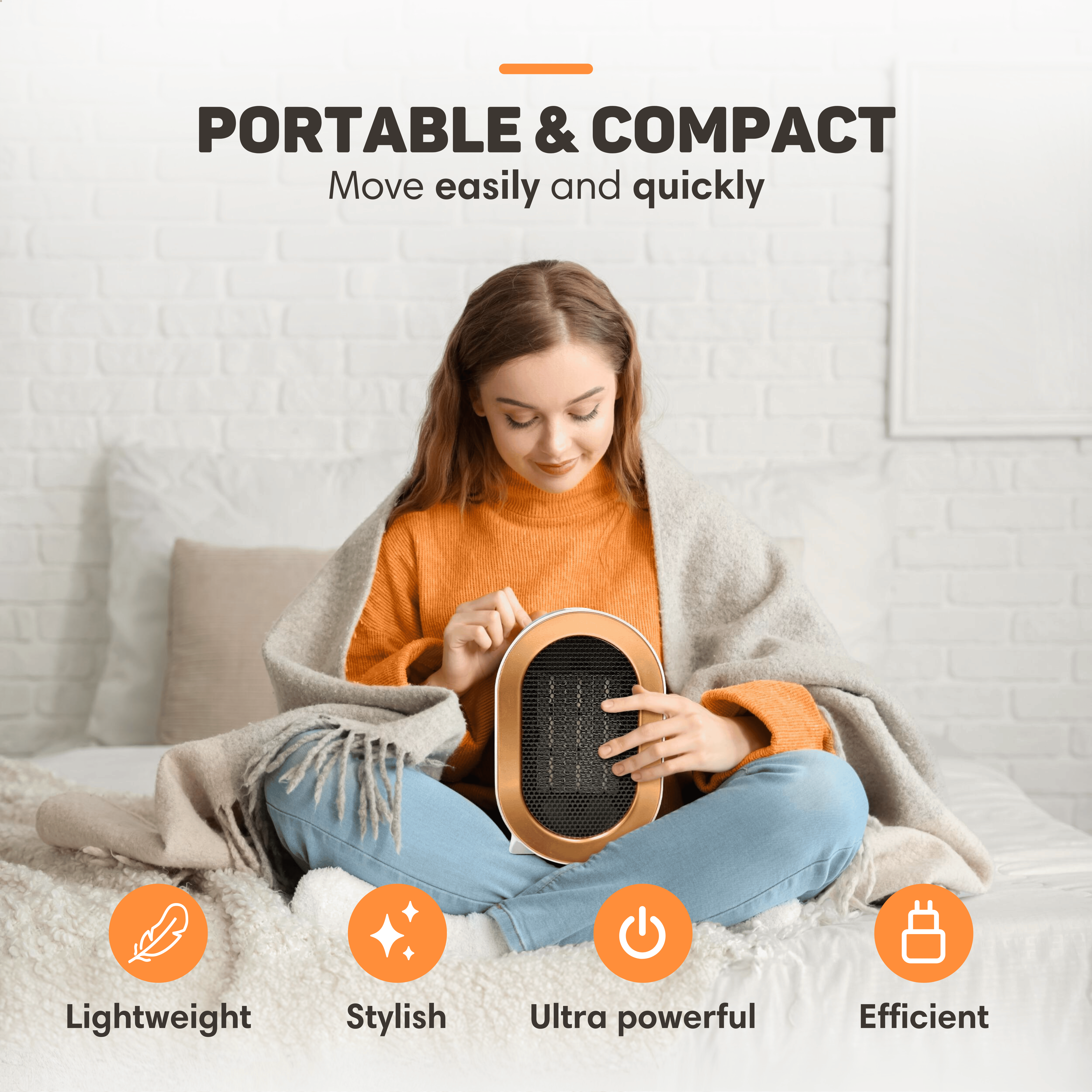 Radiateur Soufflant Vulpes Goods - Chauffage Électrique Pro - 2 Niveaux - 1200W - 9