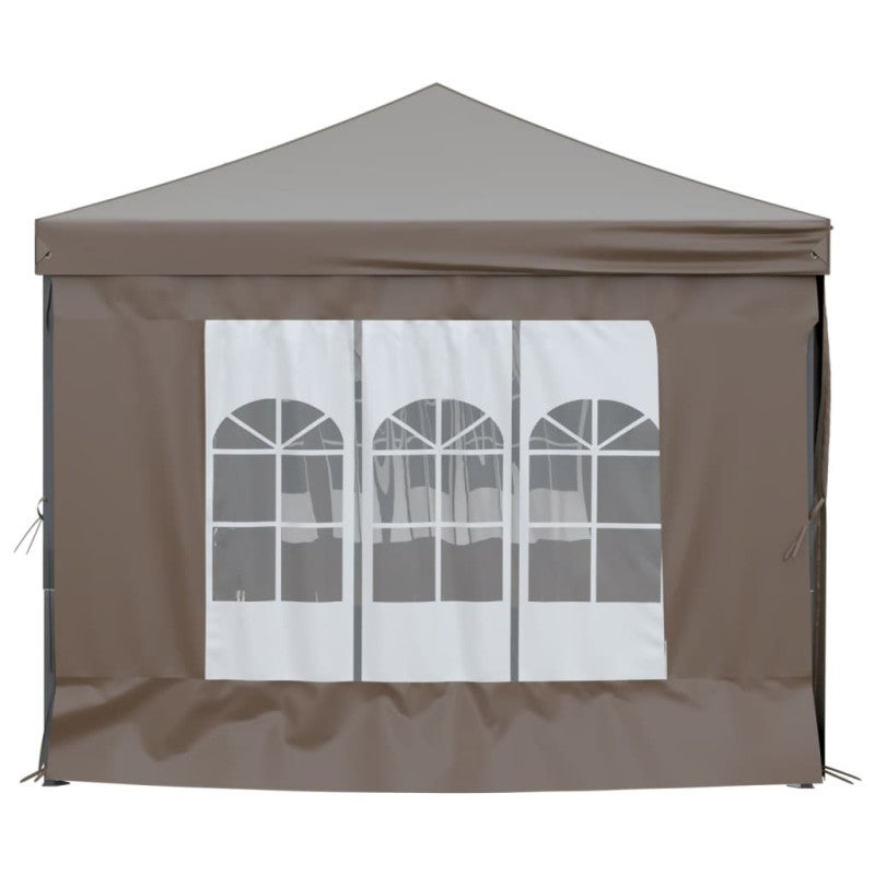 Tente de réception pliable avec parois Taupe 3x6 m - 4