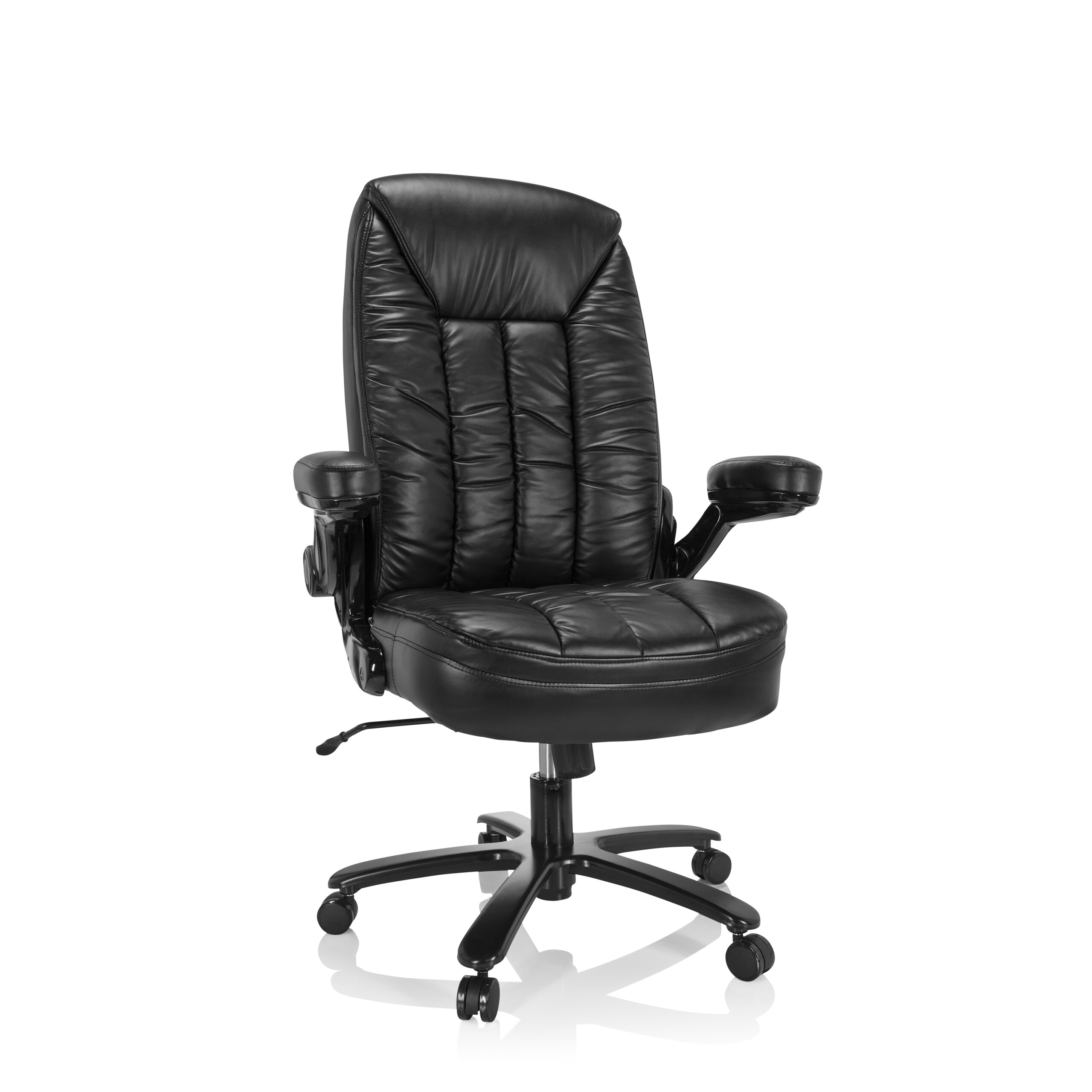 Krzesło do dużych obciążeń / krzesło biurowe INSTRUCTOR III XXL imitacja skóry czarny hjh OFFICE