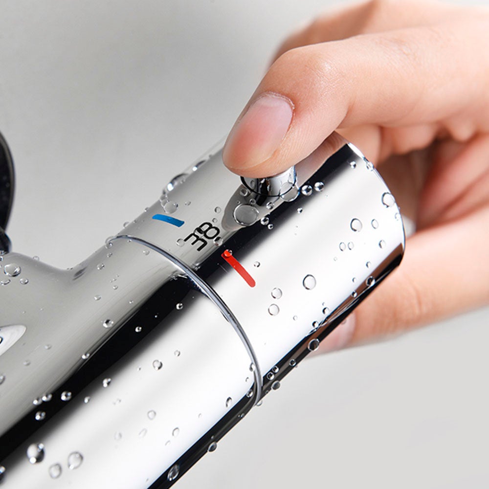 Kibath Pack termostático DEN columna y grifo acabado cromo brillo fabricado en latón - 5