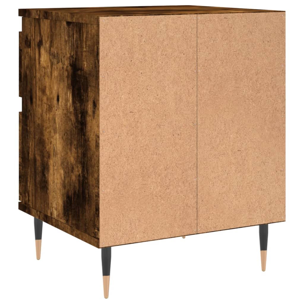 Maison Exclusive - Table de chevet chêne fumé 40x35x50 cm bois d’ingénierie - 8