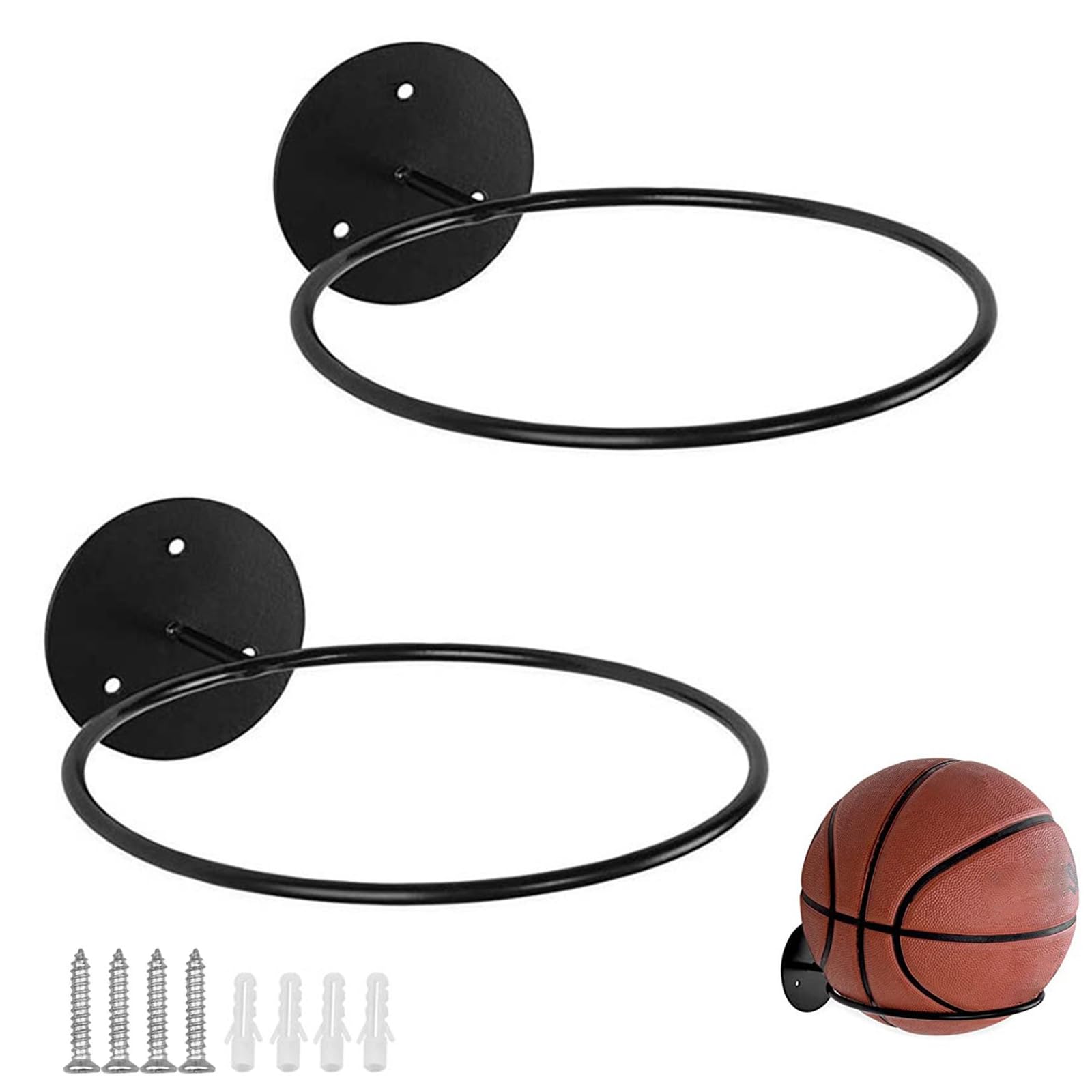 Support Mural pour Ballon, 2 Pièces Porte-Ballon de Rangement, Support ...