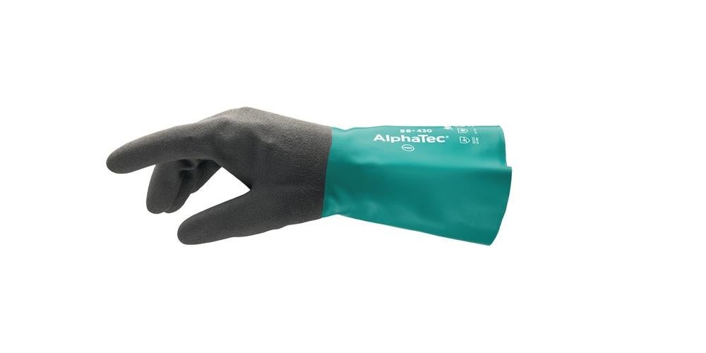 Gant de protection chimique AlphaTec 58-430 Taille 9 vert/gris EN 388.EN 374.EN 1149 Kat.III (Par 12) - 6