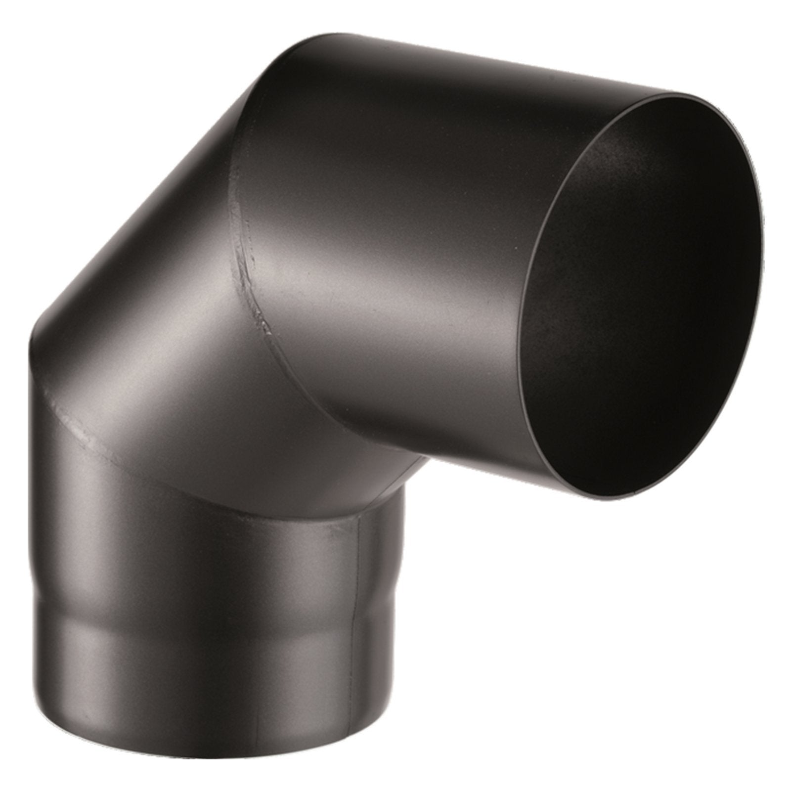 Coude pour conduit de poêle à bois en acier noir 2 mm / Ø 150 mm / 90 — free download