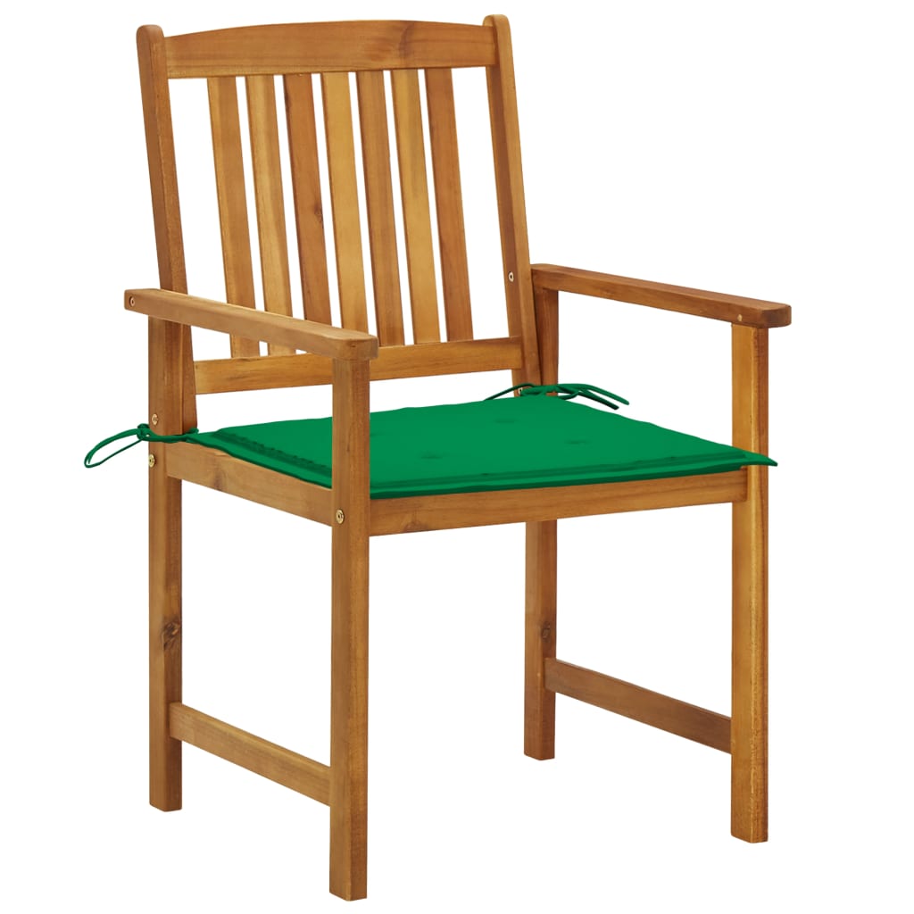 Chaise de jardin avec coussin Maison Exclusive en bois Vert - 2
