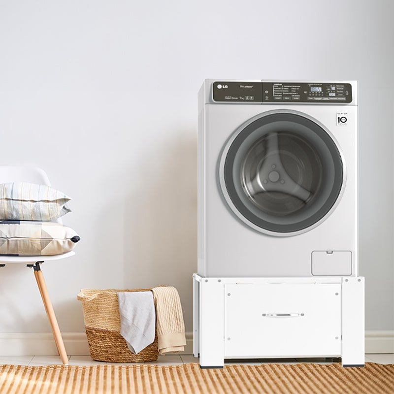 Support de machine à laver Socle pour lave-linge avec tiroir Socle stable pour lave-linge Support de machine à laver - 6