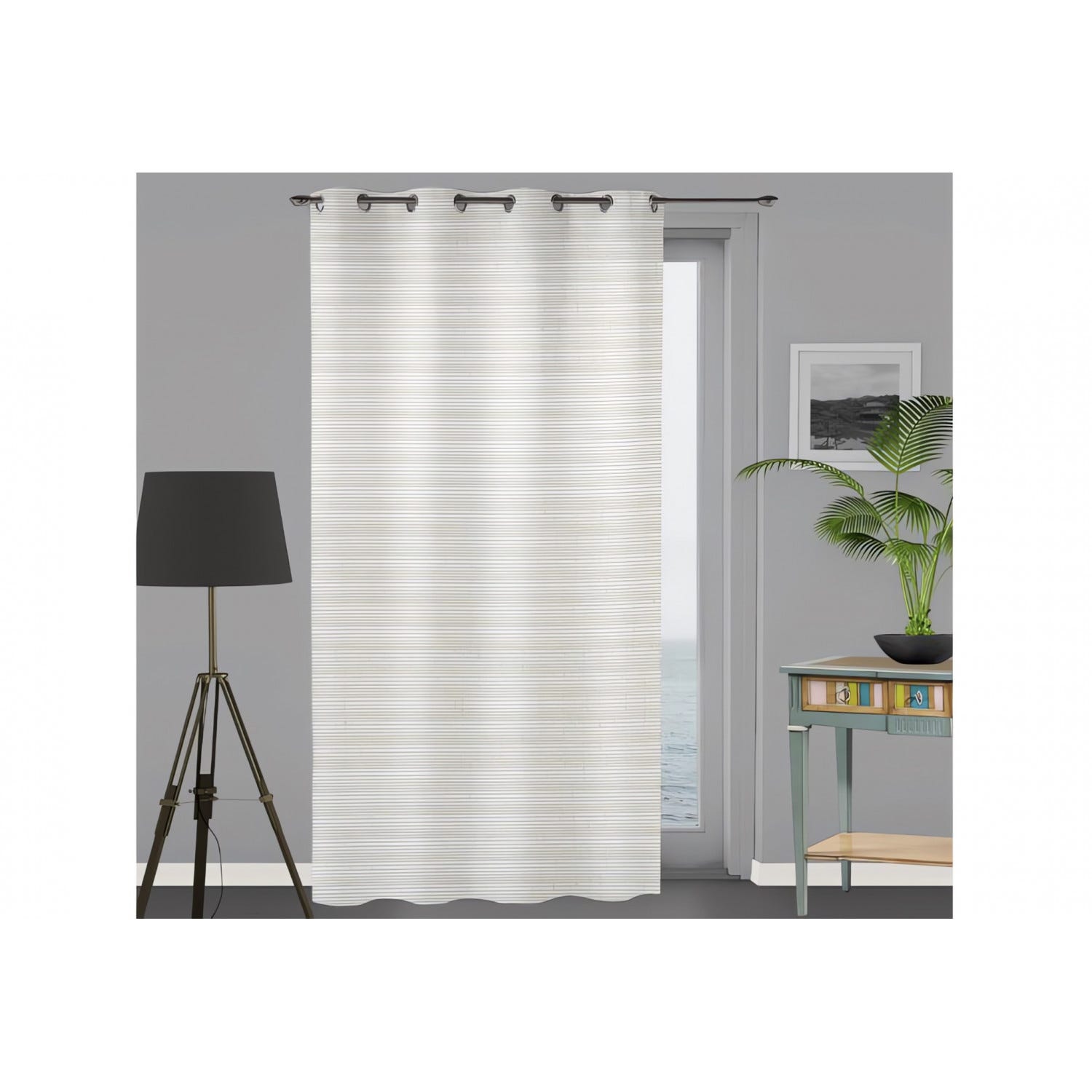 Soleil d' Ocre Mumbai Fouta, Cotone, Grigio, 180 x 180 cm Soleil d' Ocre Mumbai Fouta, Cotone, Grigio, 180 x 180 cm