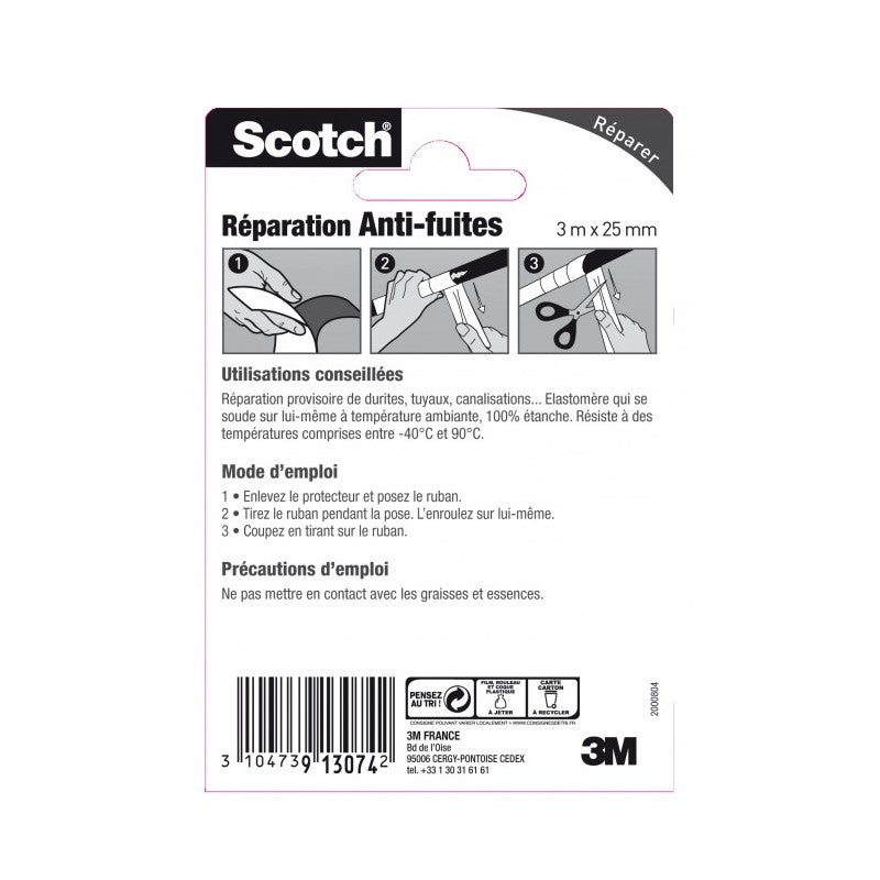 Cinta de reparación SCOTCH, una cara L.3 mx l.25 mm negra - 5