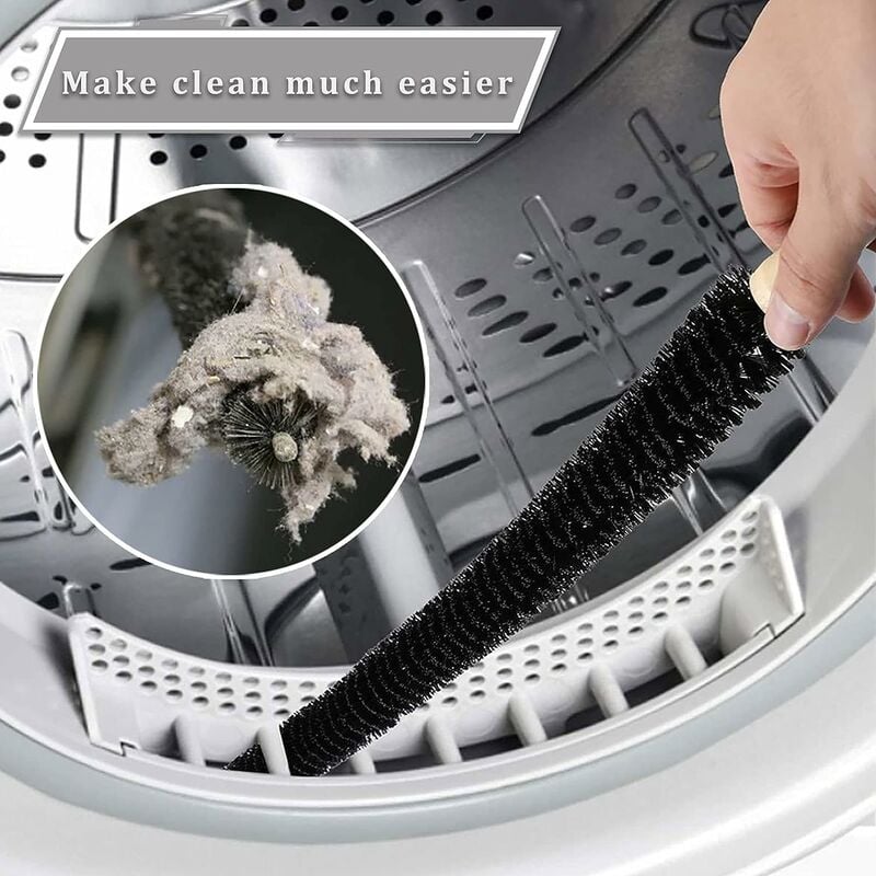 Brosse de radiateur avec Manche en Bois Long et Flexible - Brosse à Poils Doux - 3