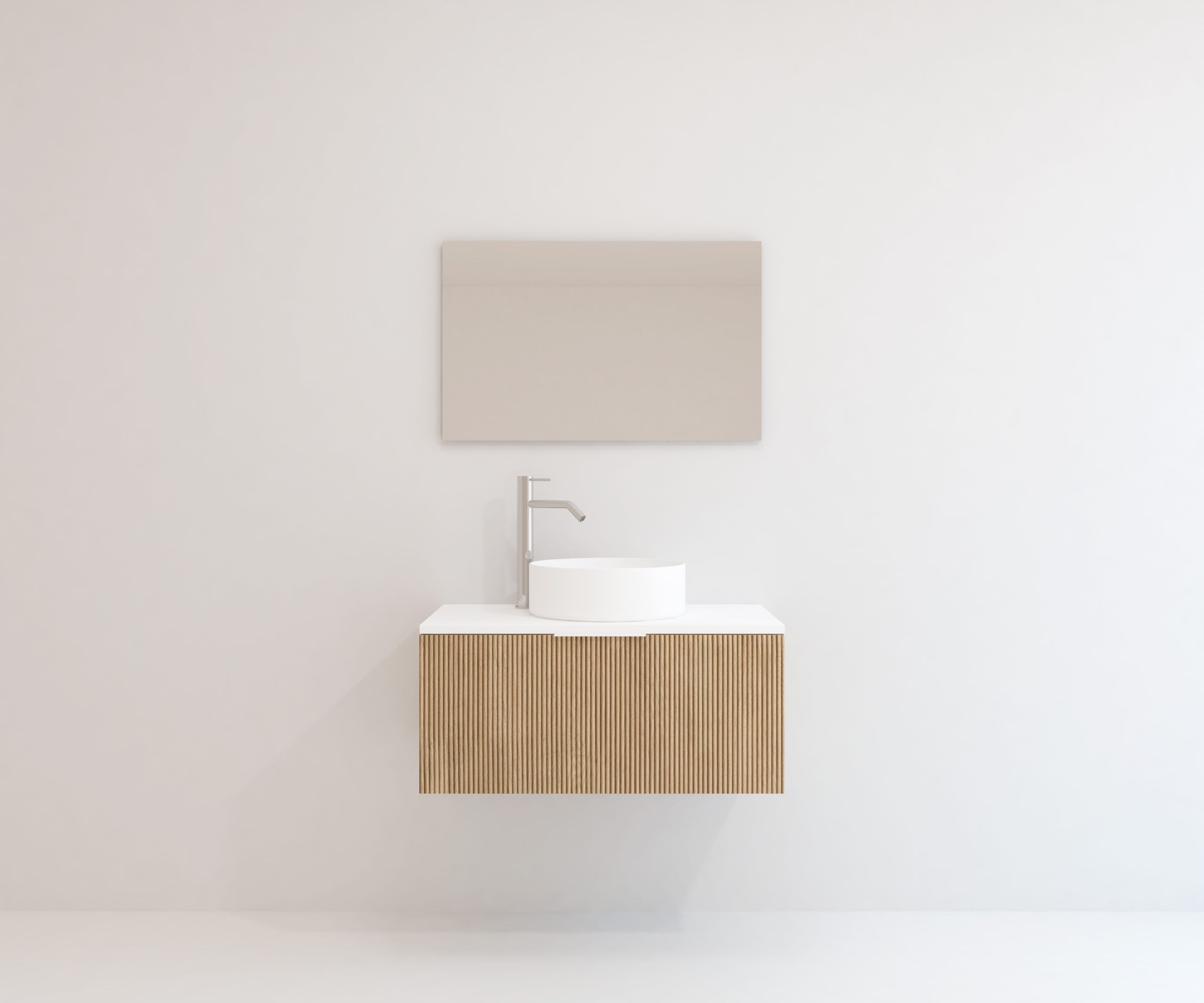 Ensemble de meubles de salle de bain Emene OPOSSÉ Blanc 80 cm + vasque - 4