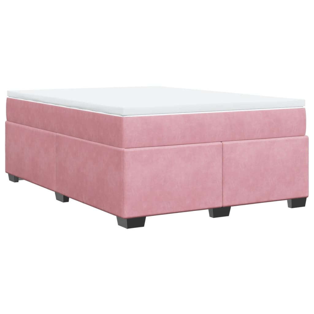 Sommier à Lattes Velours Rose 140x190 Cm Pour Lit - Neuf Sous Emballage