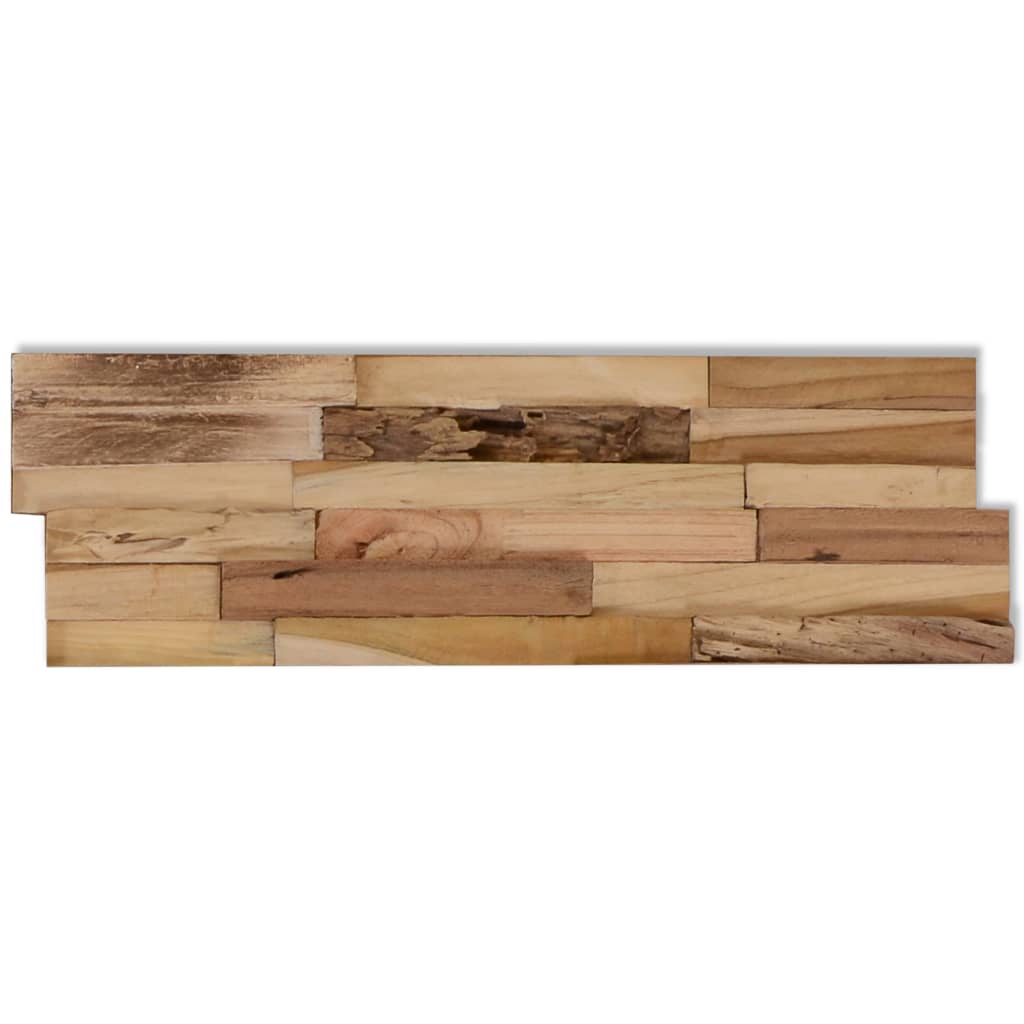 Panneaux de revêtement mural 10 pcs 1,03m² Bois de teck recyclé CFW94111 - 8