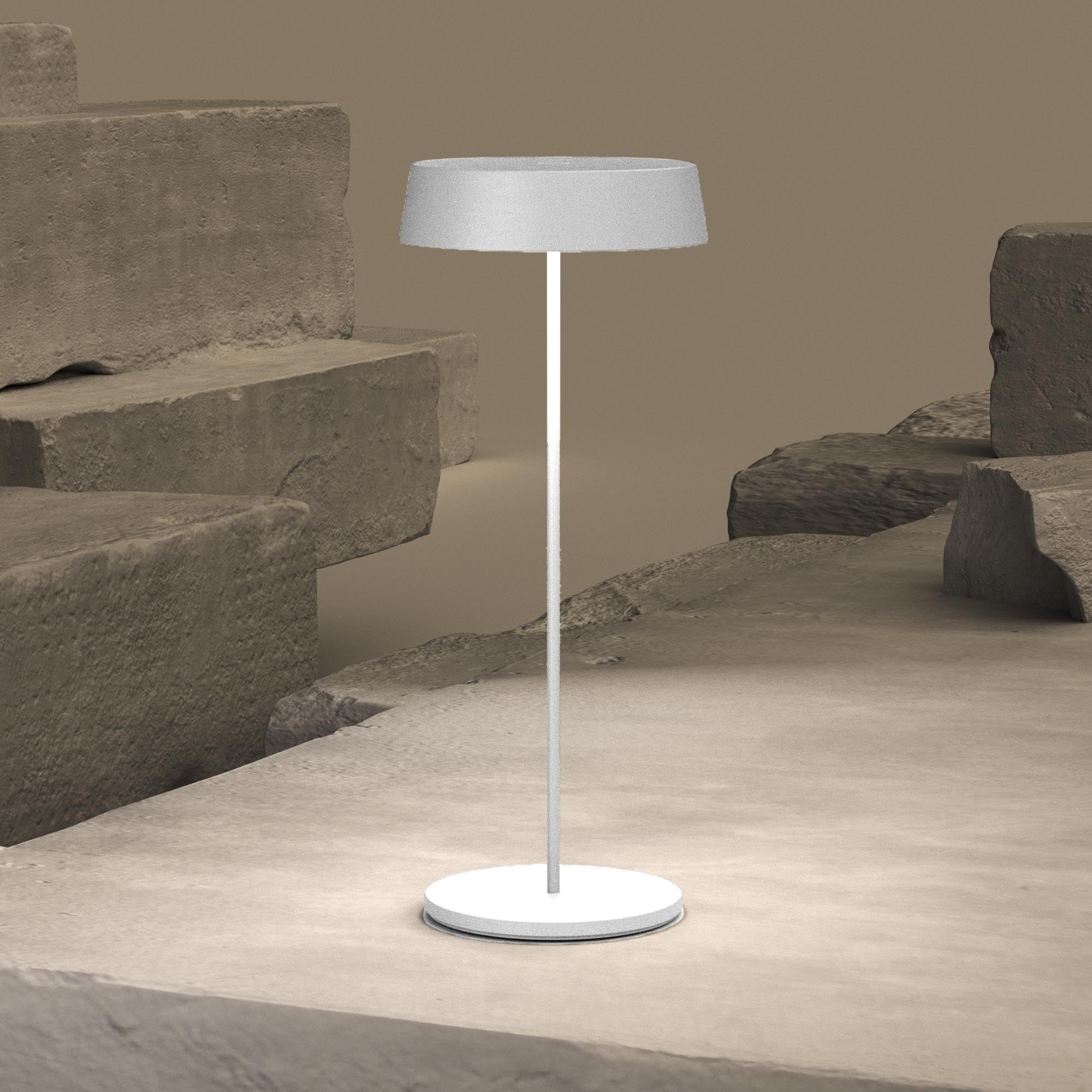 Ściemnialna lampa stołowa LED, do użytku wewnętrznego/zewnętrznego, odpowiednia do jadalni, czytania, sypialni, ogrodu, biała
