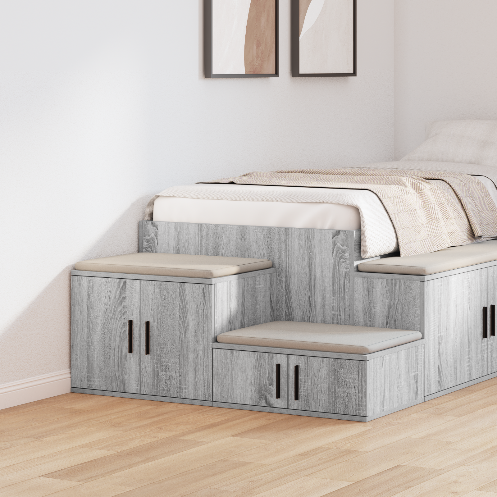 Armoire De Rangement - Armoire De Chambre Grise Sonoma 108x41x40 cm Bois d'ingénierie - 2