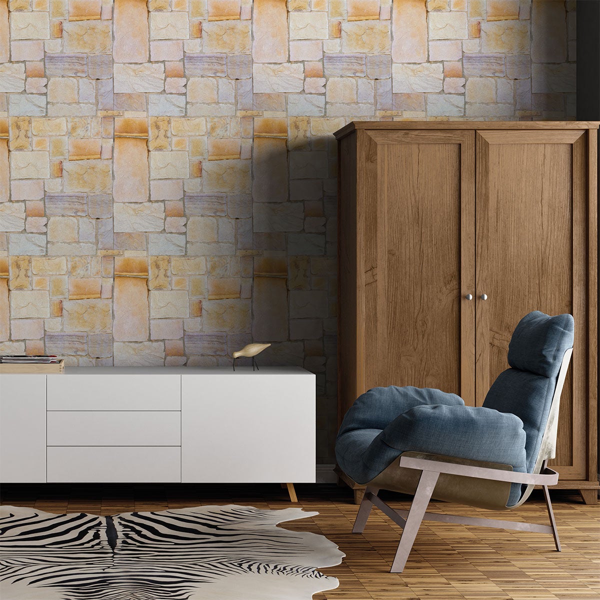 Adesivi pietra di Calvados - Sticker adesivo - adesivi murali - 30x30cm - 3