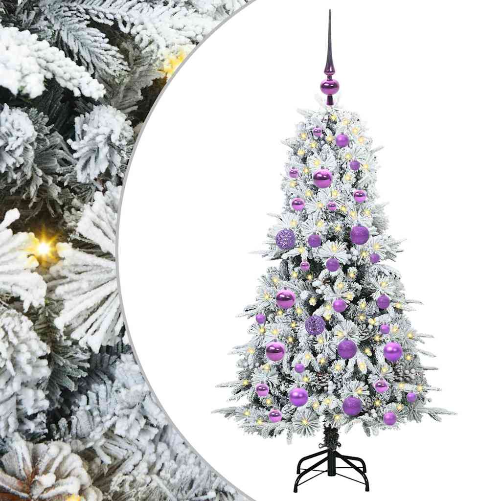 Sztuczna choinka z zawiasami z podstawą Zielony 120 cm PE i PVC