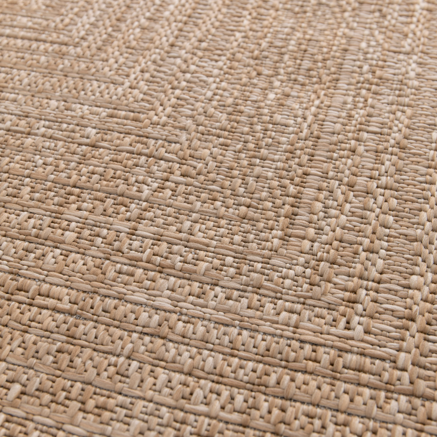 INSPIRE - Tapis rectangulaire beige FUJIN - Effet paille -Tapis intérieur et extérieur - 8 mm x l.120 cm x L.170 cm - Polypropylene - Tissage à plat - - 6