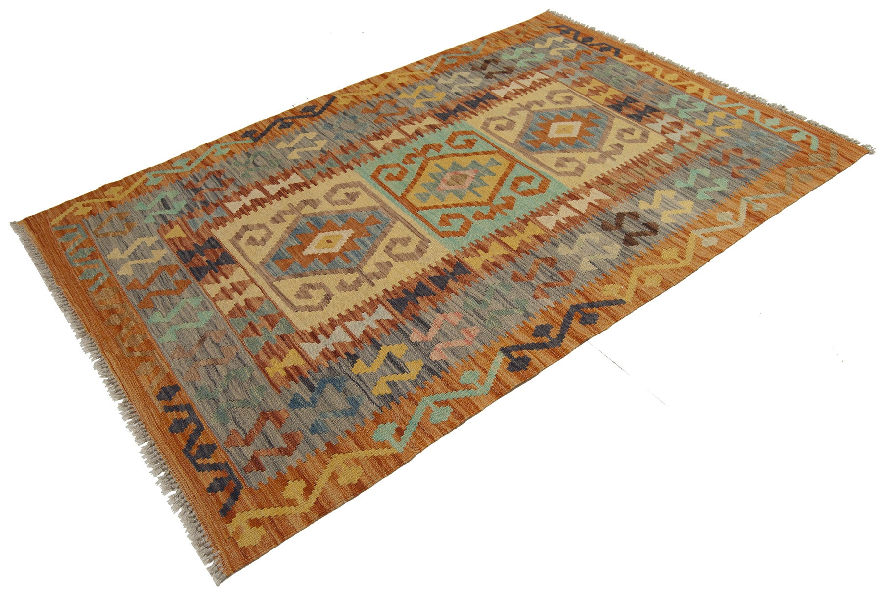 153x100 cm Oryginalny, ręcznie robiony kilim Klasyczny styl - Łatwy do czyszczenia