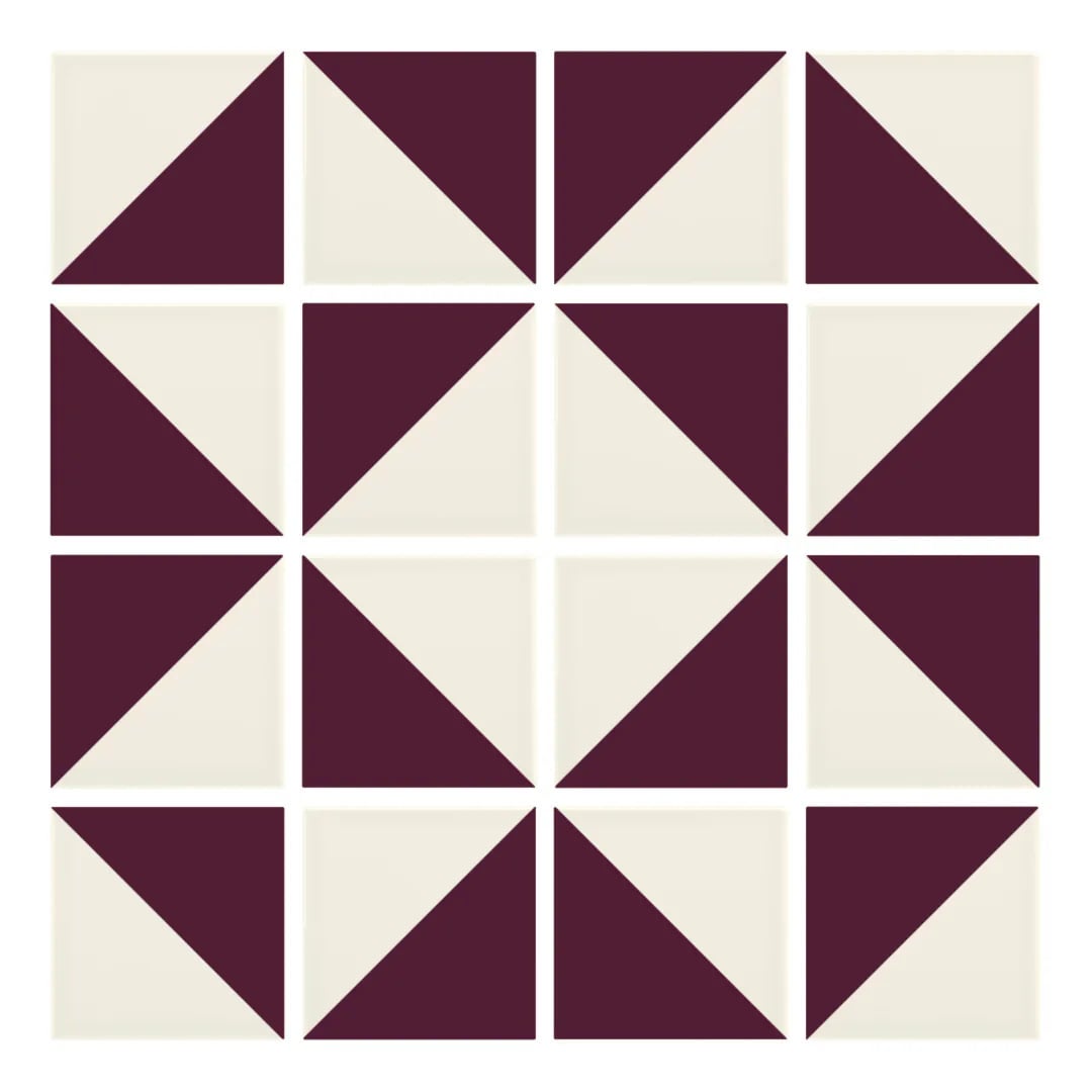 Carrelage decoratif Crème mat 10x10 cm Trigone aubergine (1 unité ...