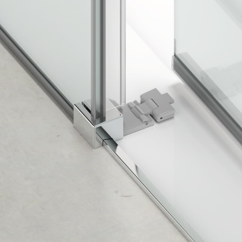 Swiss Aqua Technologies TEX BB Porta doccia scorrevole anticalcare per doccia 140x195cm con profili cromati lucidi (TEXDBB140CRT-SET) - 5