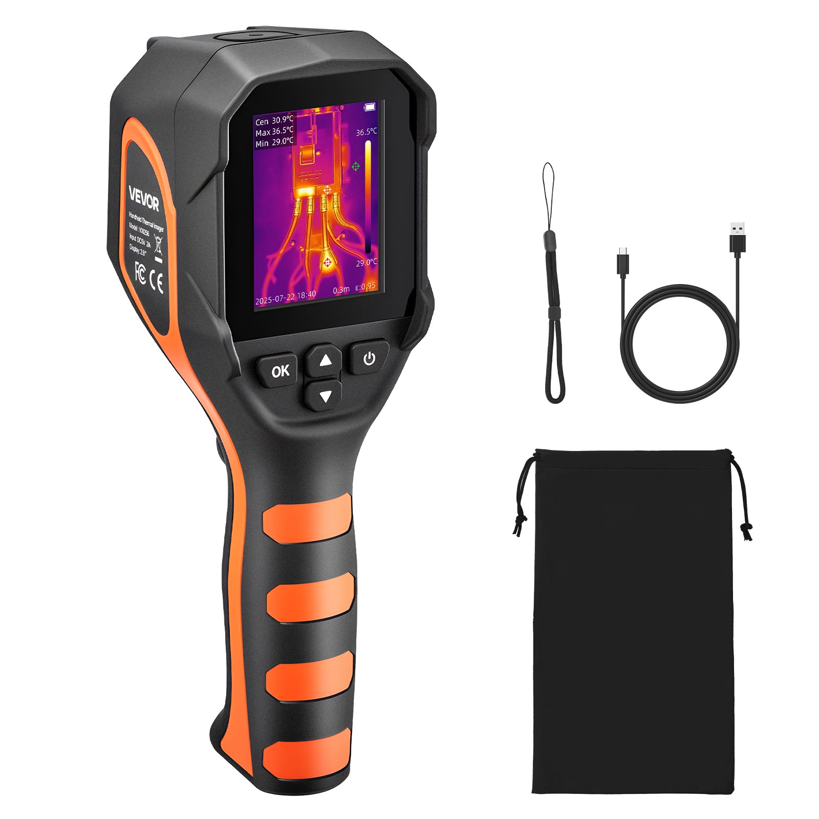 Termocamera TS1 Per IPhone E IPad: Risoluzione IR 256x192 Con SuperIR 512x384, 25Hz, Porta USB-C E Lightning
