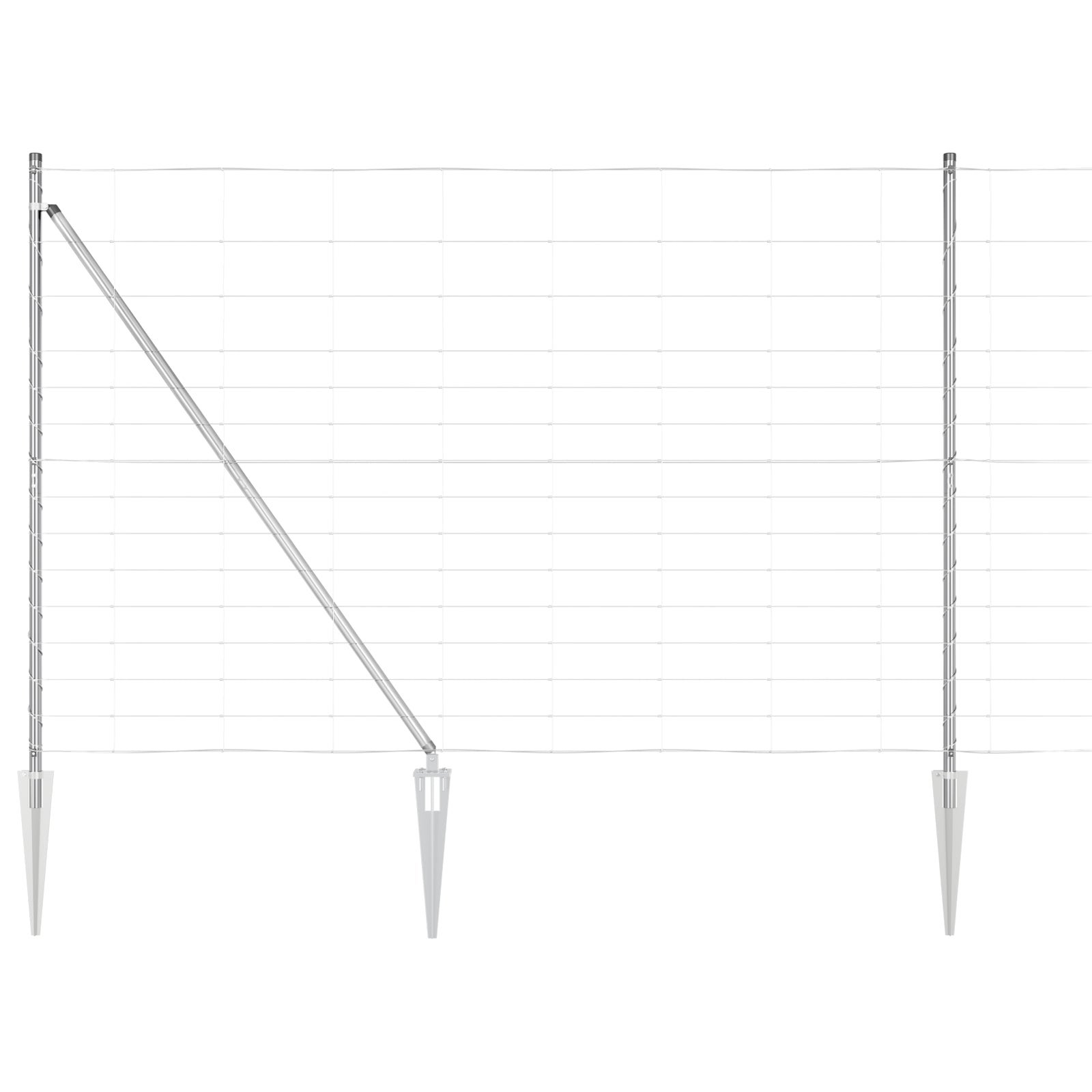 Słupek ogrodzeniowy. Galwanizowany 25 x 1,6 m Stal vidaXL