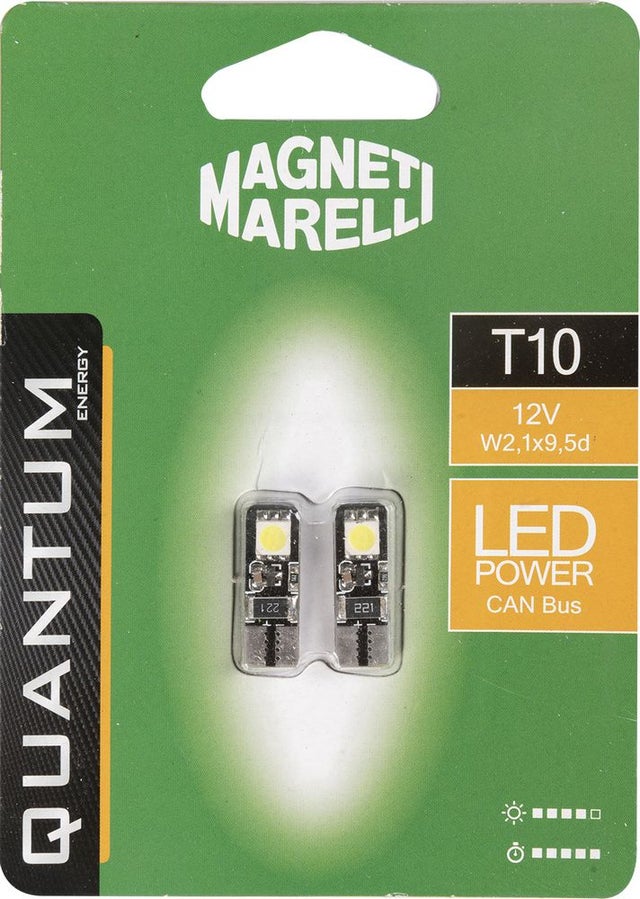 Magneti Marelli T10 coppia di lampadine auto LED 2SMD 12V attacco W2,1X9,5d