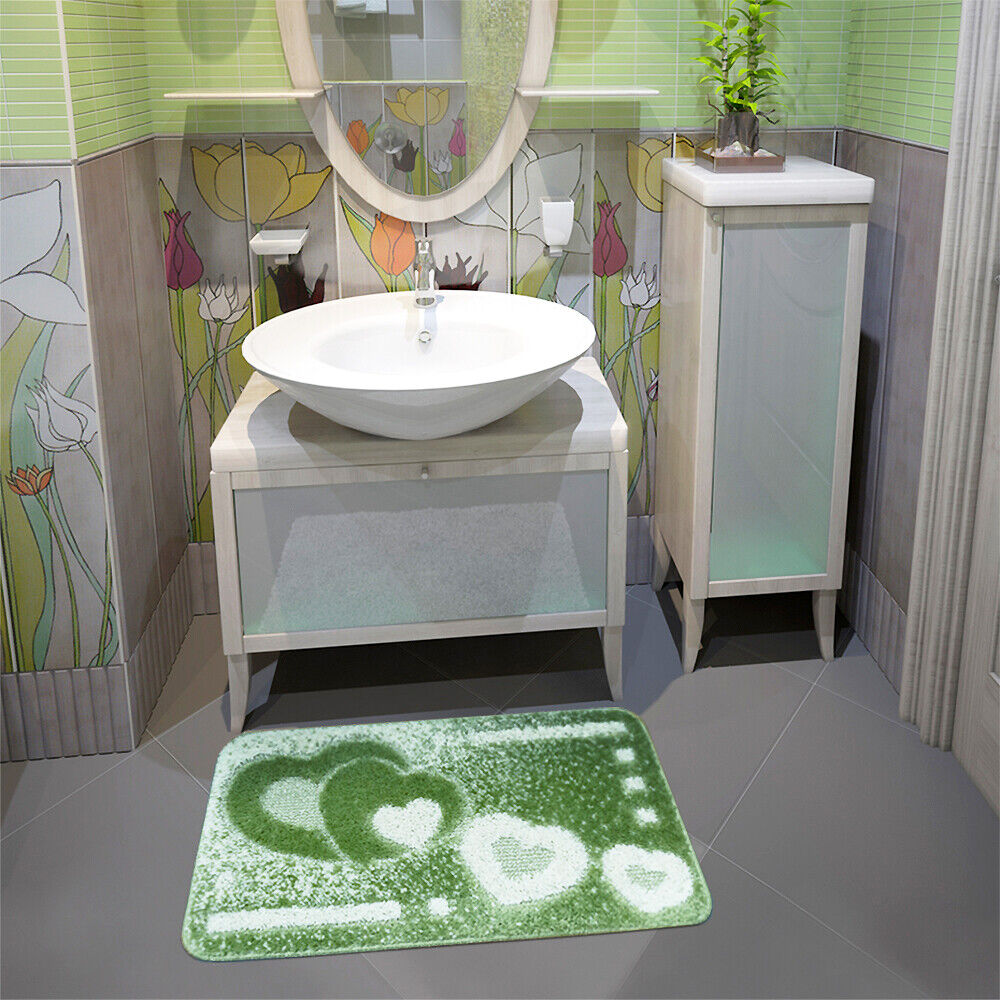 Tapete Banho Corações 50x80 cm Tapete De Cabeceira Duche Macio Antiderrapante Absorvente 100% Fabricado Em Itália Castanho - 7